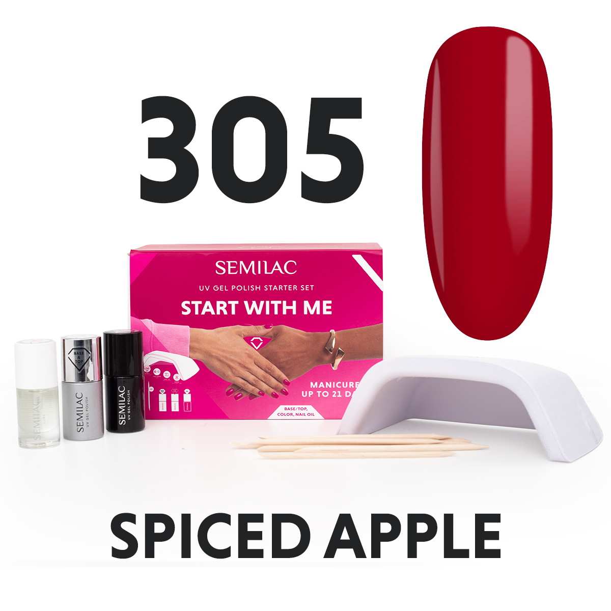 Semilac Start With Me Set with 15W/24 UV Led Lamp