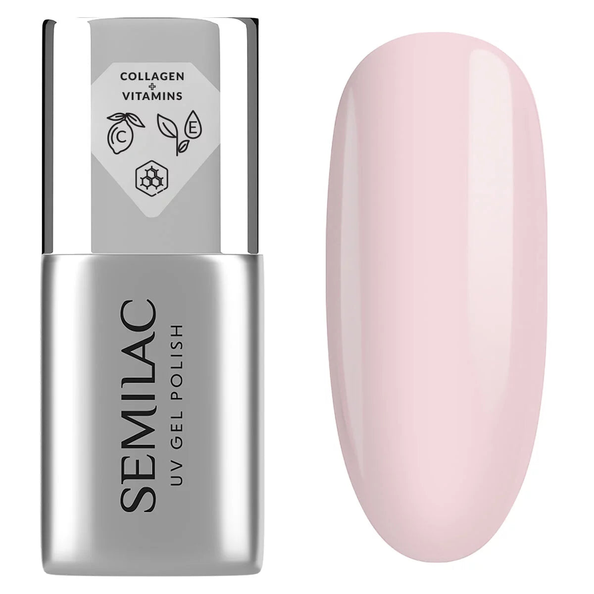 Semilac Collagen Base Soft Pink UV Gel Polish
