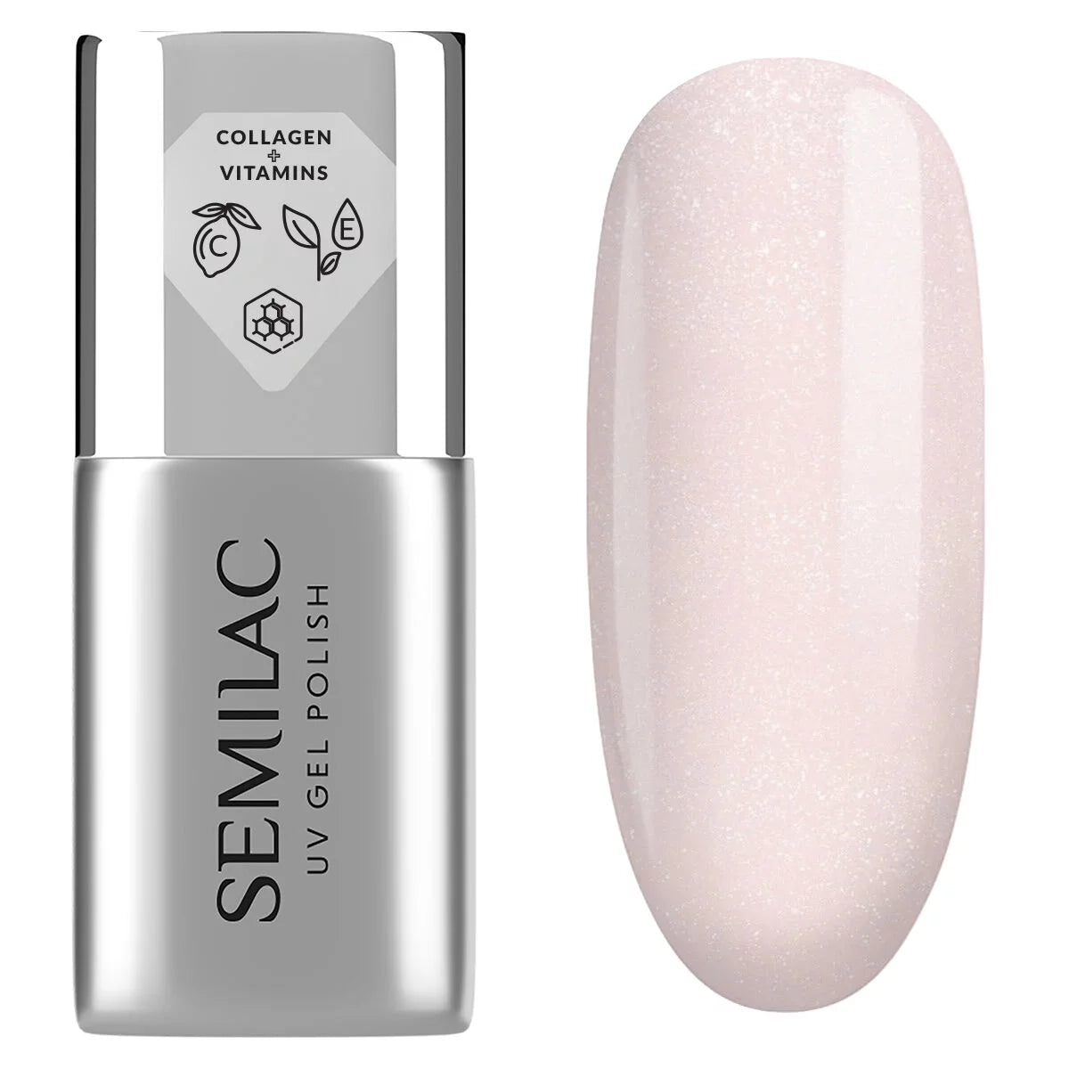 Semilac Collagen Base Milky Shine UV Gel Polish