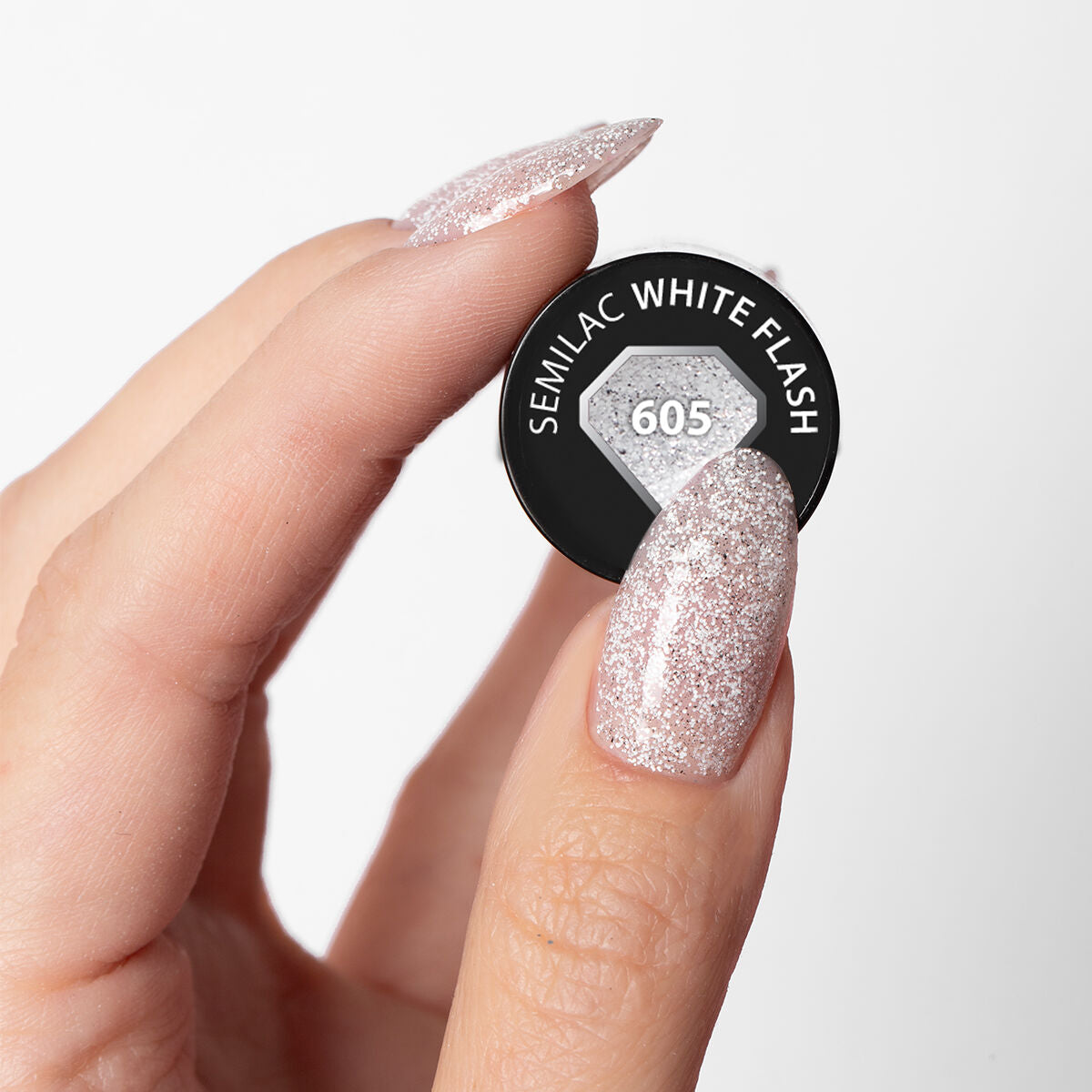 Semilac 605 White Flash UV Gel Polish