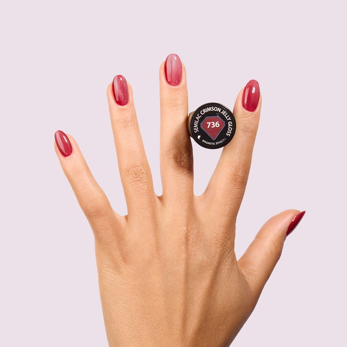 Semilac 736 Crimson Jelly Gloss UV Gel Polish