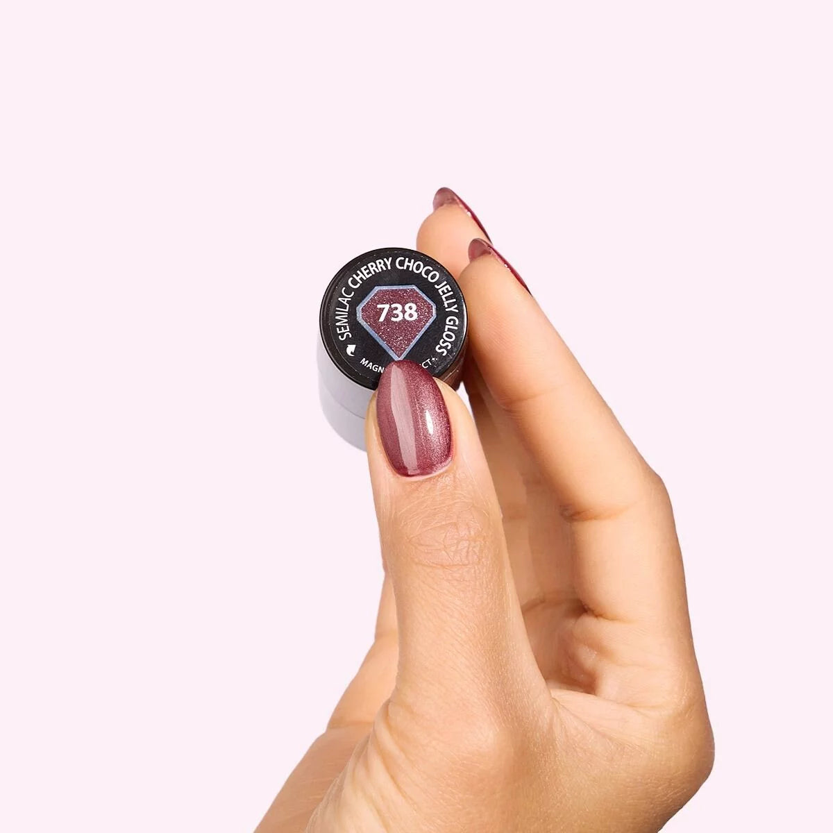 Semilac 738 Cherry Choco Jelly Gloss UV Gel Polish