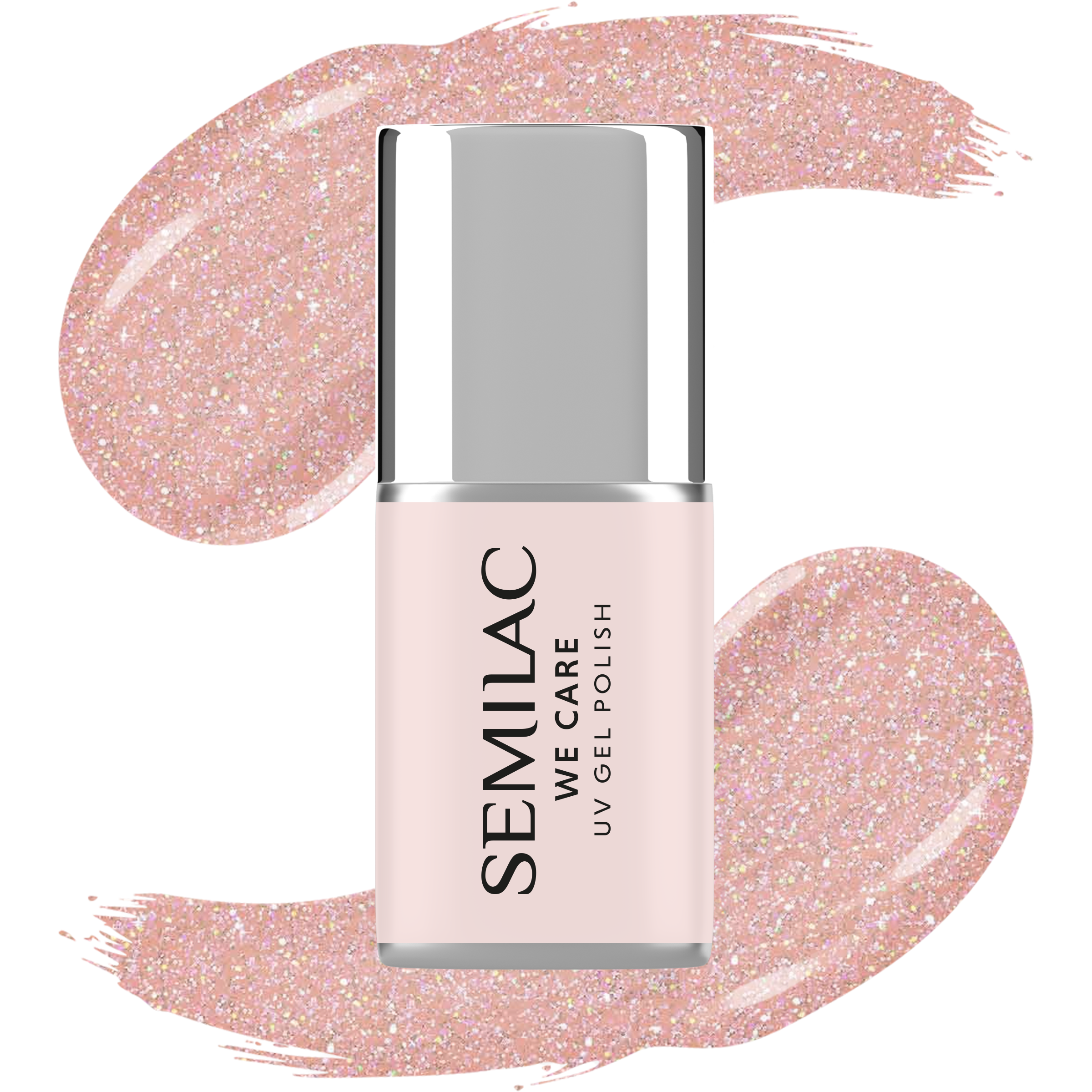 Semilac Extend Care 5in1 804 Glitter Soft Beige 11ml