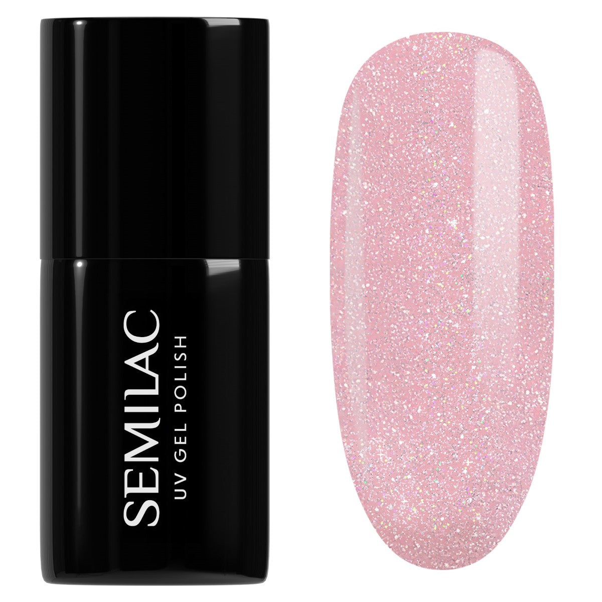 Semilac Extend 5in1 805 Glitter Dirty Nude Rose UV Gel Polish 7ml