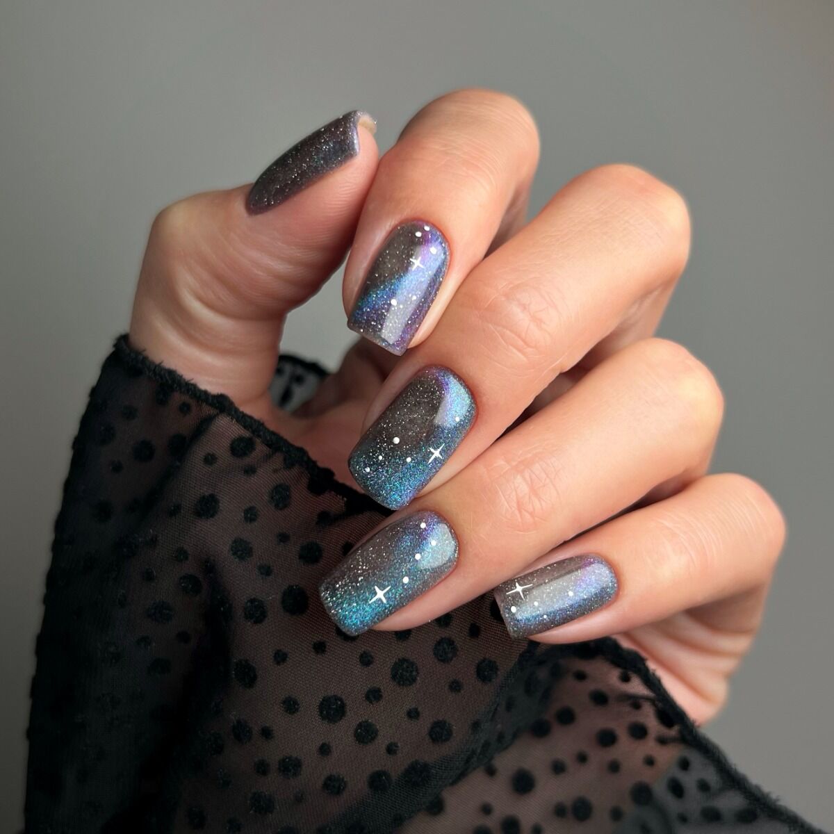 Semilac 828 Grey Holo UV Gel Polish