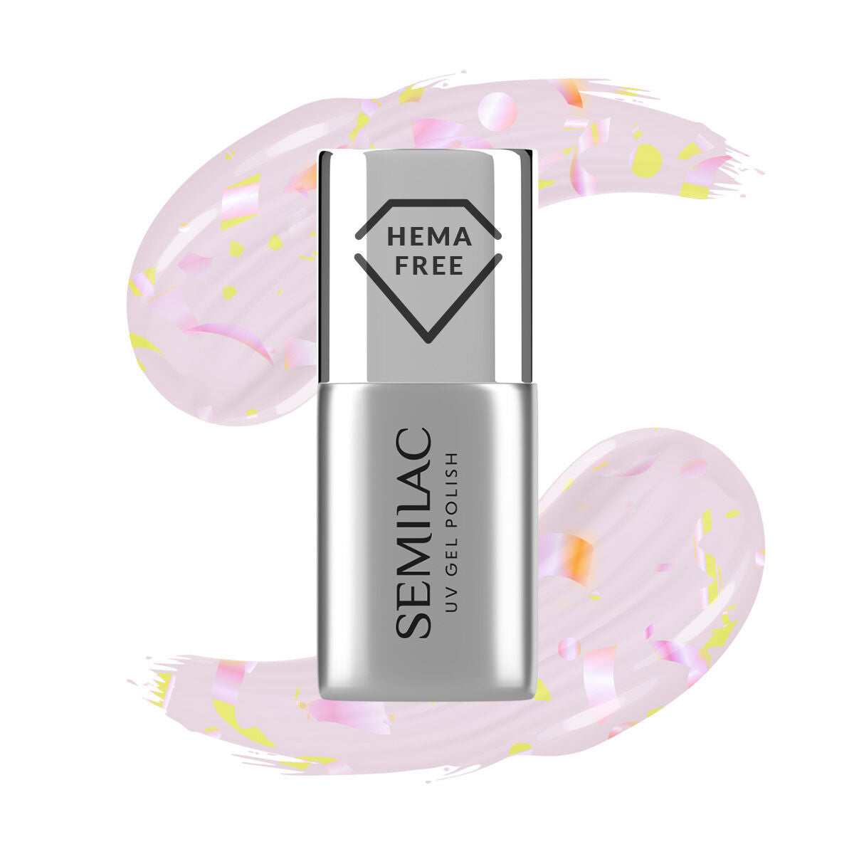 Semilac Top Coat No Wipe Matte Peach Galaxy T26 UV Gel Polish 7ml - Semilac UK