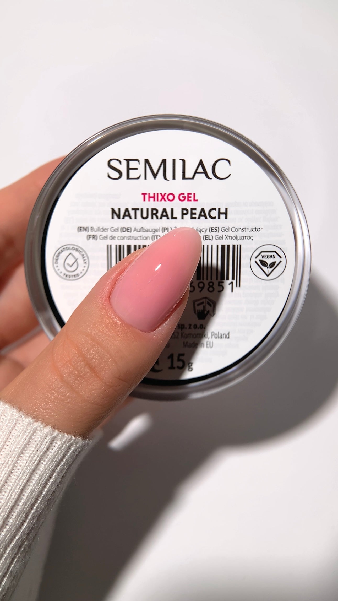 Semilac Jelly Builder Gel Thixo Gel Natural Peach 15g