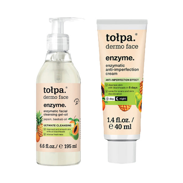 Tolpa Enzymatic Purifying Set – Gel-to-Oil & Cream – Vegan