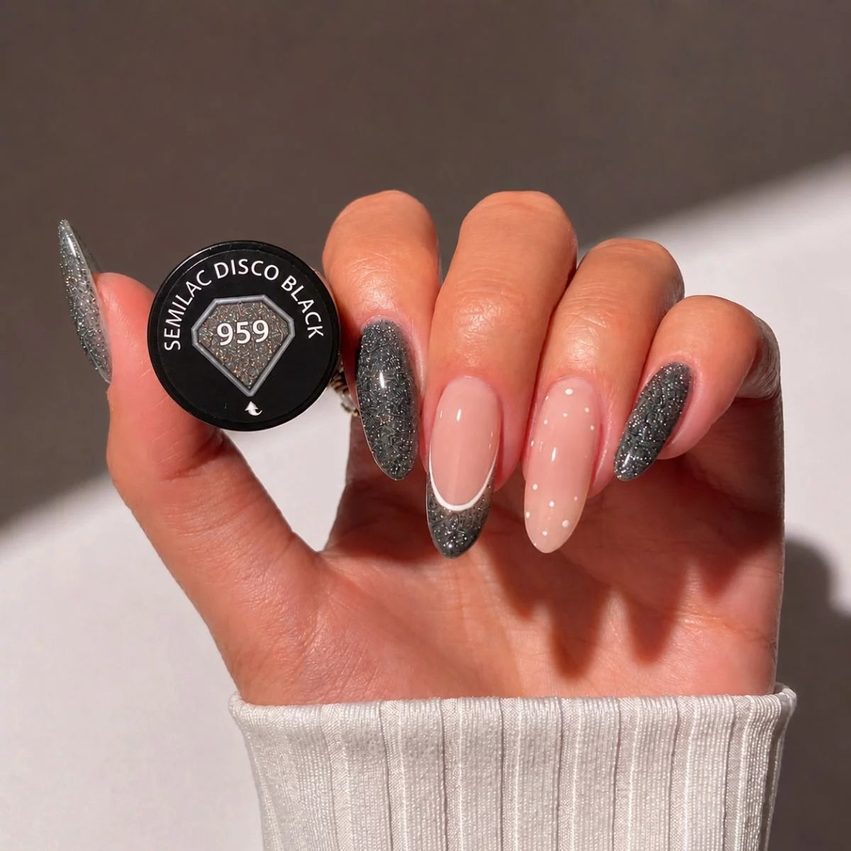 Semilac 959 Disco Black UV Gel Polish