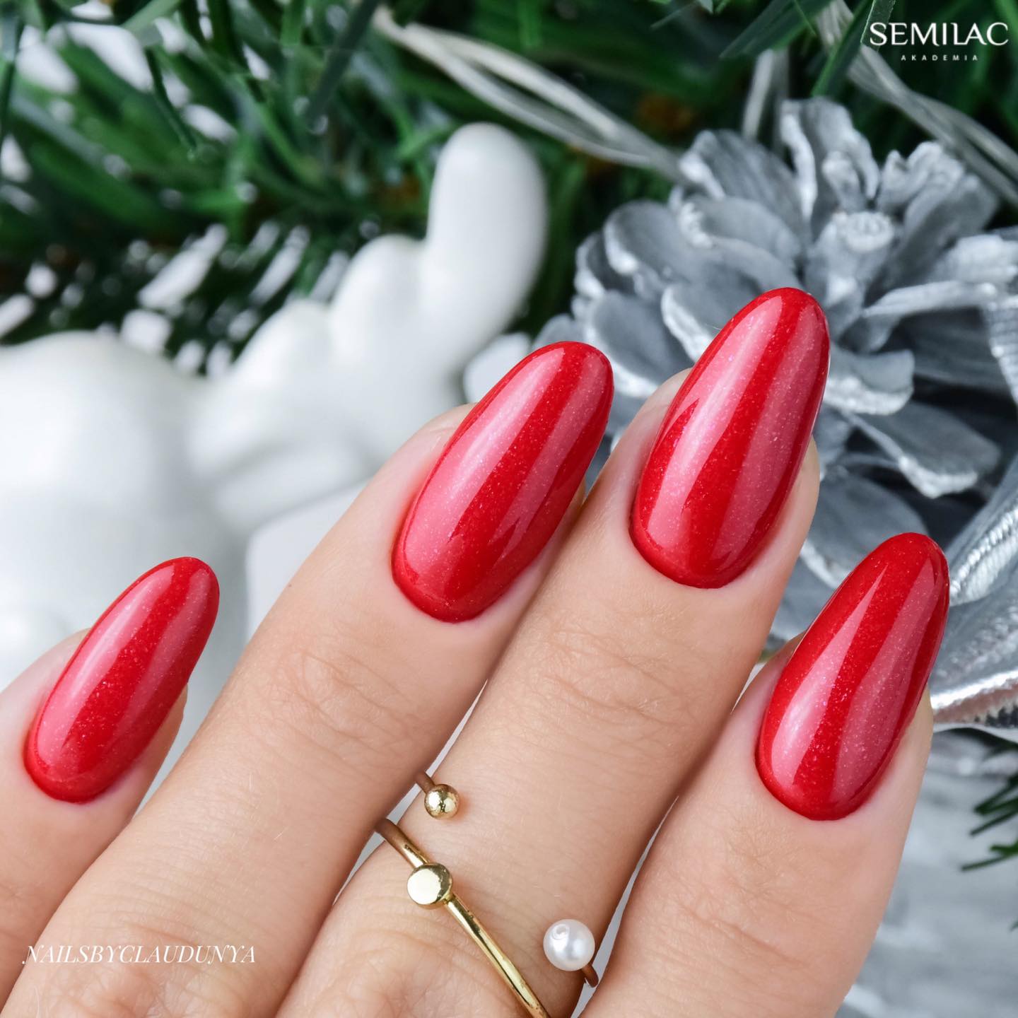 Semilac 025 Glitter Red UV Gel Polish 7ml - Semilac Shop