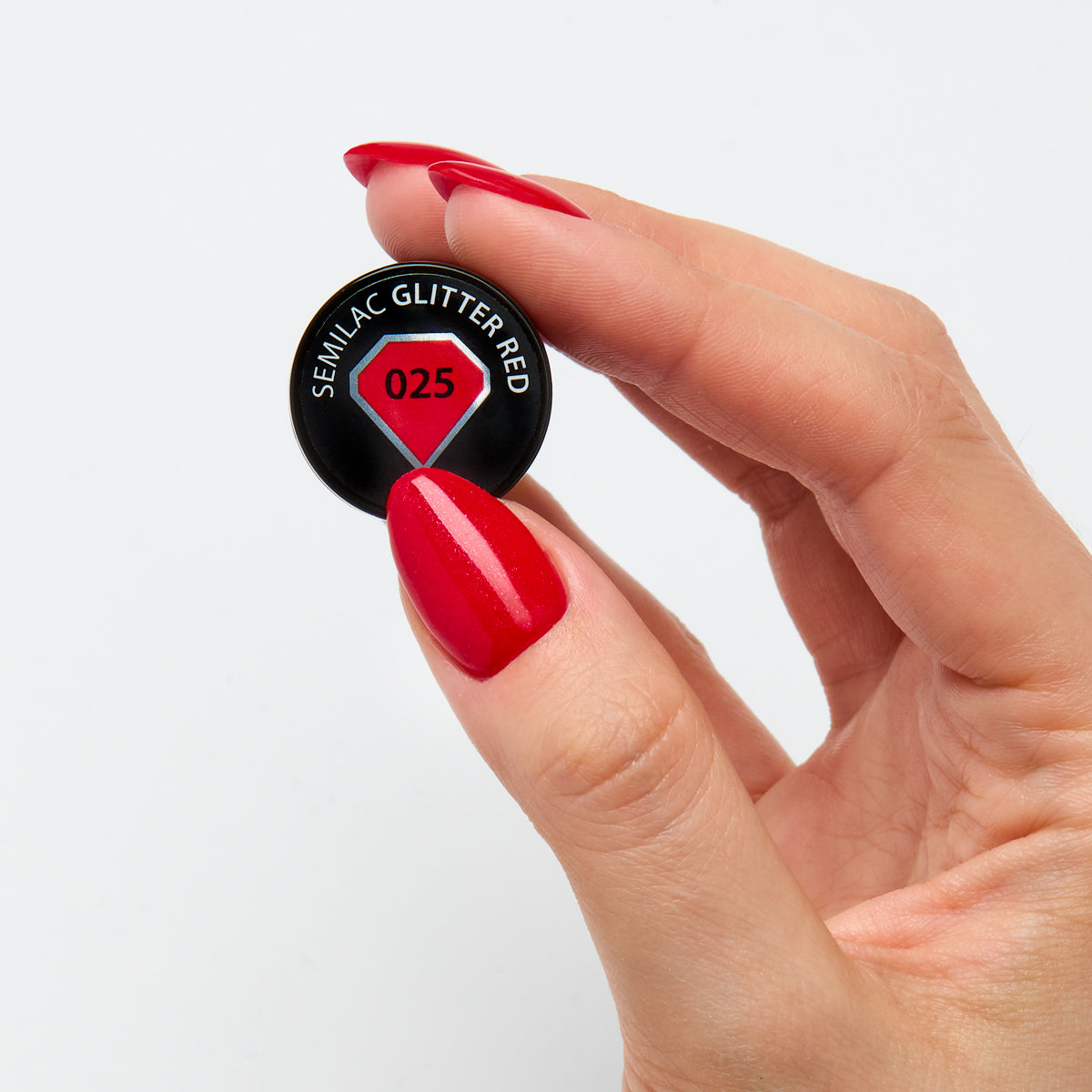 Semilac 025 Glitter Red UV Gel Polish 7ml - Semilac UK