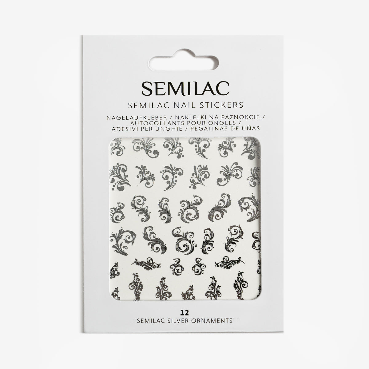 Semilac Silver Ornaments 3D Nail Stickers 12 - Semilac UK