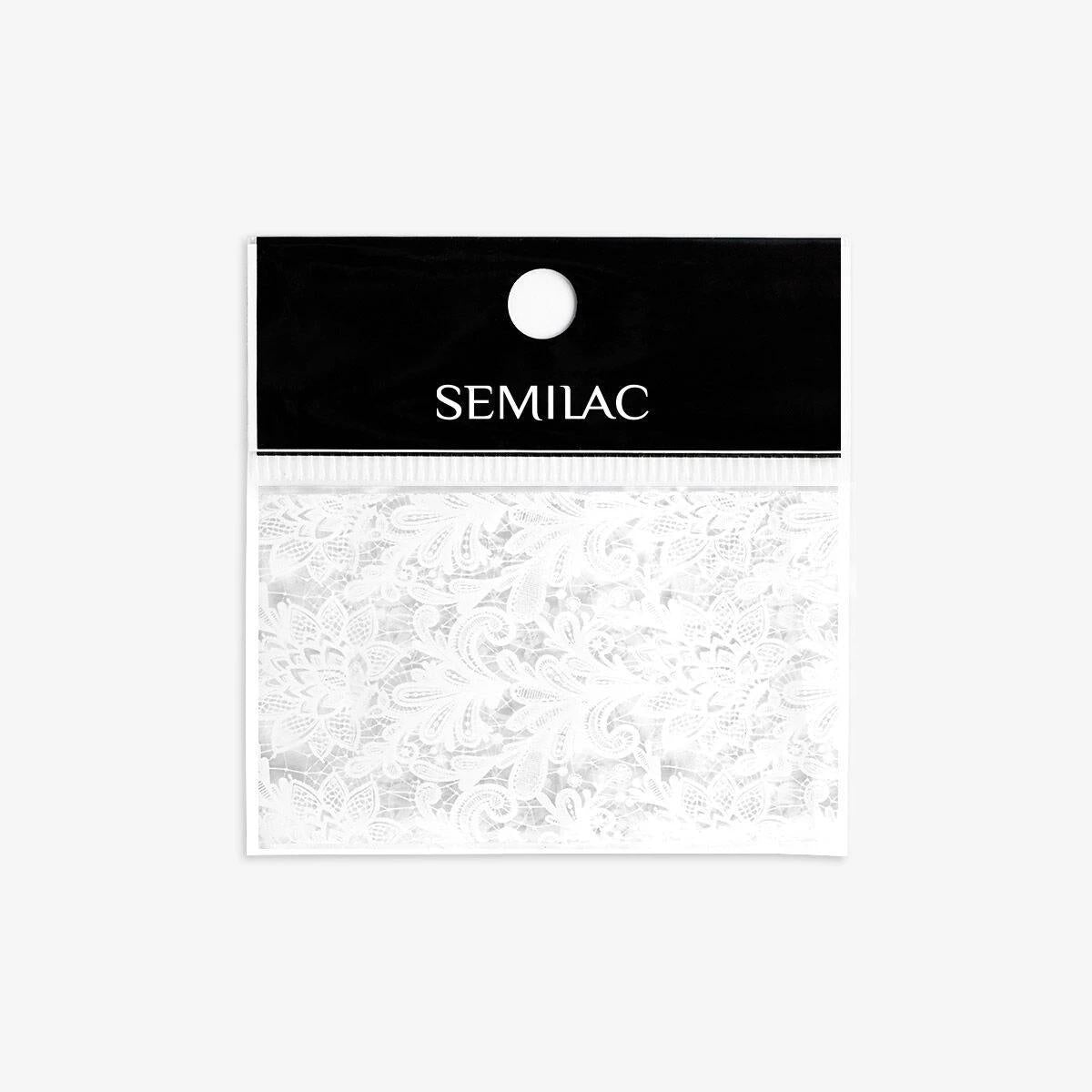 Semilac Nail Transfer Foil White Lace 23 - Semilac UK
