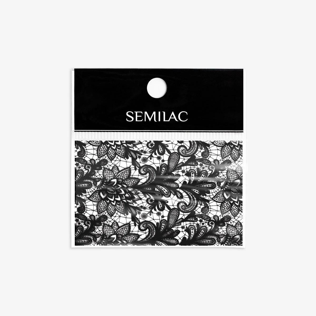 Semilac Nail Transfer Foil Black Lace 25 - Semilac UK