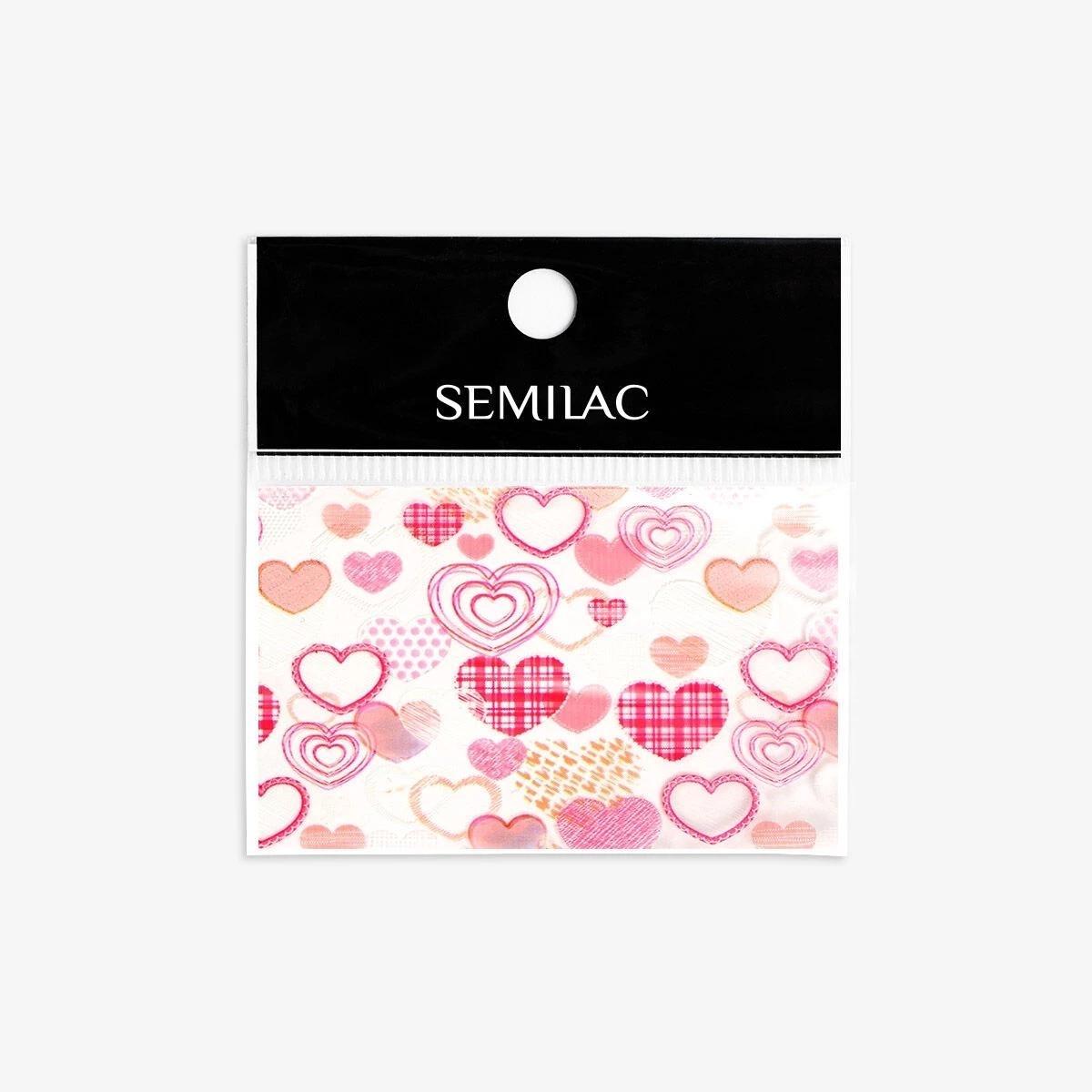 Semilac Nail Transfer Foil Pink Heart 26 - Semilac UK