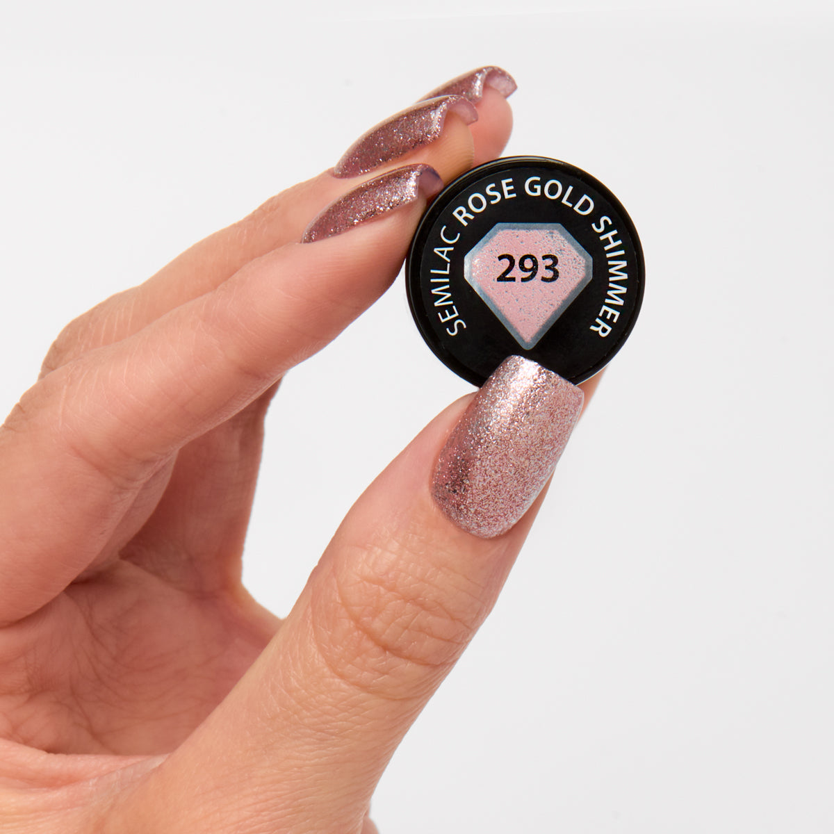 Semilac 293 Rose Gold Shimmer UV Gel Polish 7ml - Semilac UK
