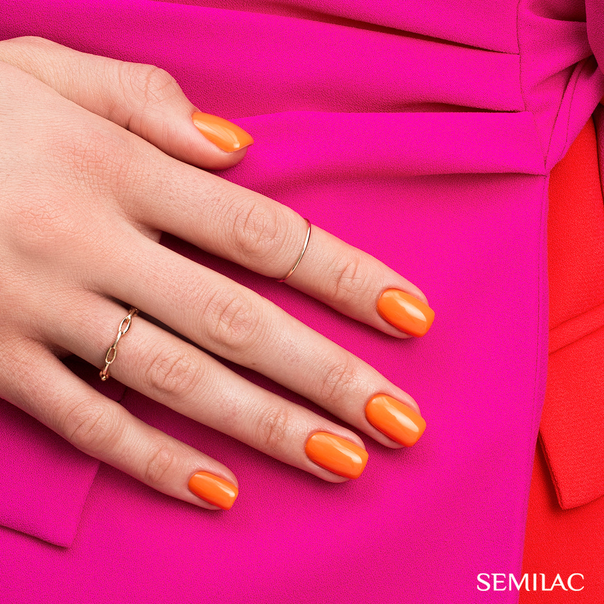Semilac 433 Supporting Orange UV Gel Polish 7ml - Semilac UK