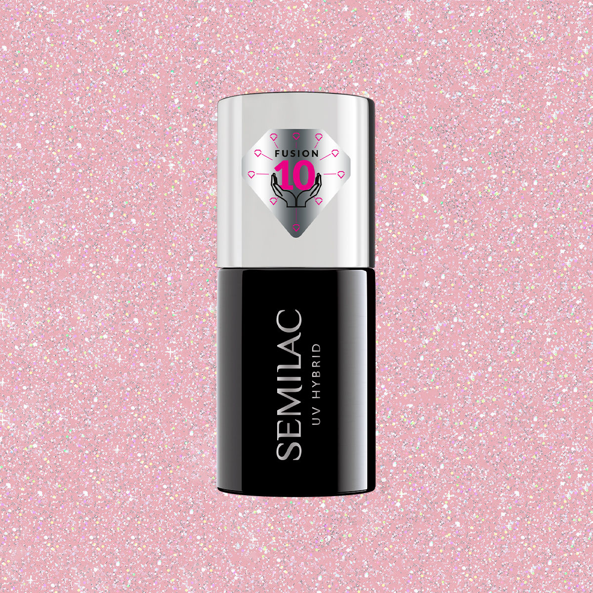 Semilac Extend Care 5in1 805 Glitter Dirty Nude Rose 7ml - Semilac Shop