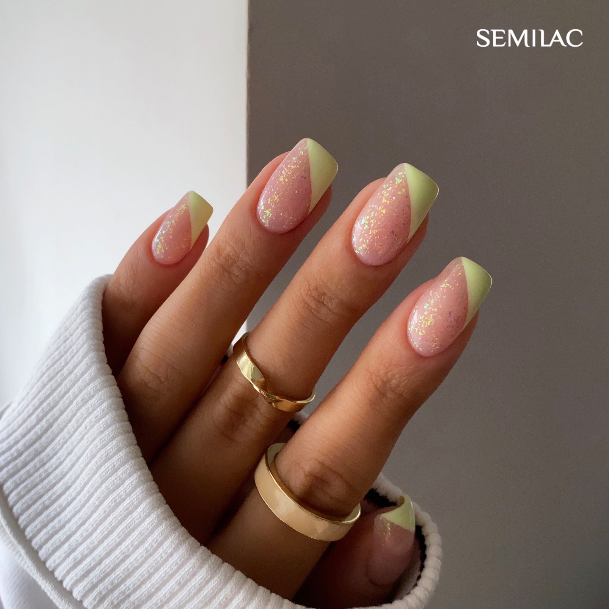 Semilac Base + Top + 366 Travel With Me UV Gel Polish Set - Semilac UK