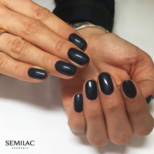 Semilac 108 Metallic Black UV Gel Polish 7ml - Semilac Shop