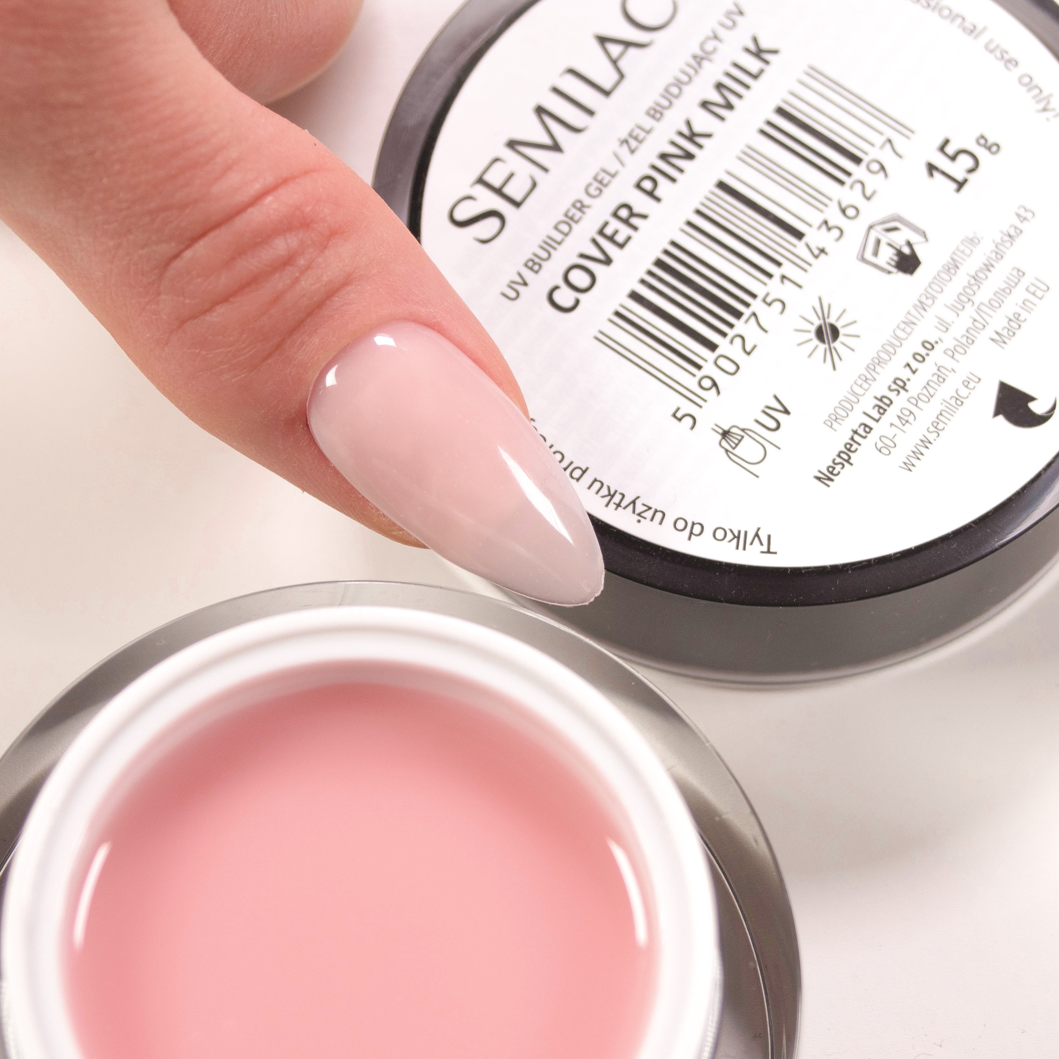 Semilac Builder Gel Cover Pink Milk 15g - Semilac UK