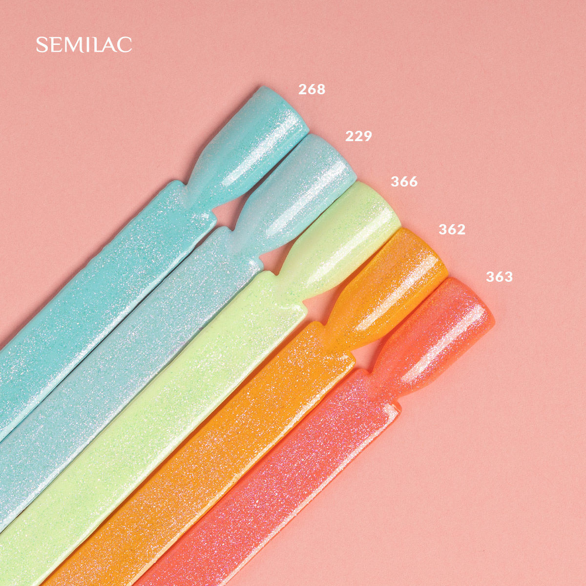 Semilac Top Coat No Wipe Sparkling Pink T17 UV Gel 7ml - Semilac Shop