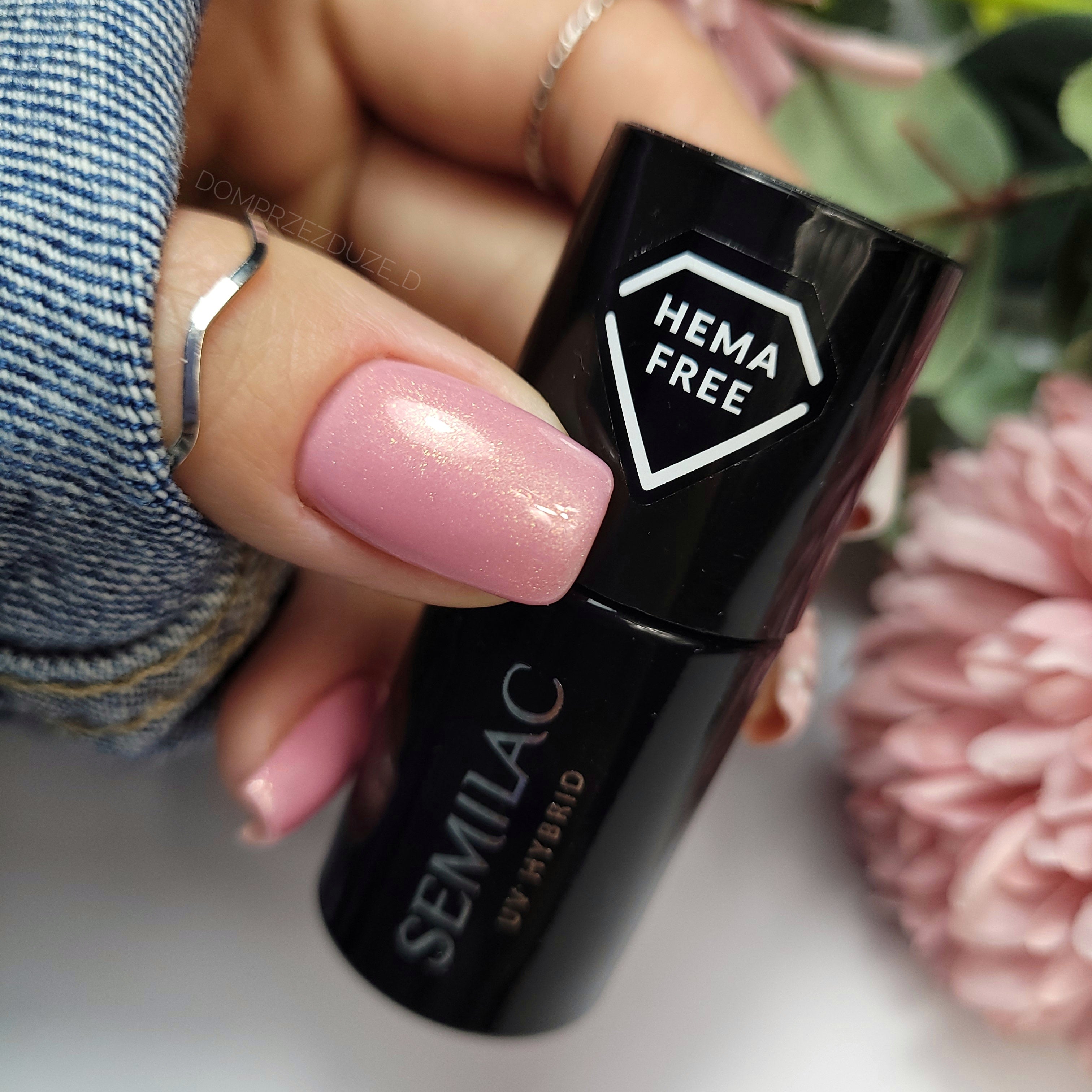 Semilac 376 Shimmer Stone Pink Diamond UV Gel Polish 7ml - Semilac UK