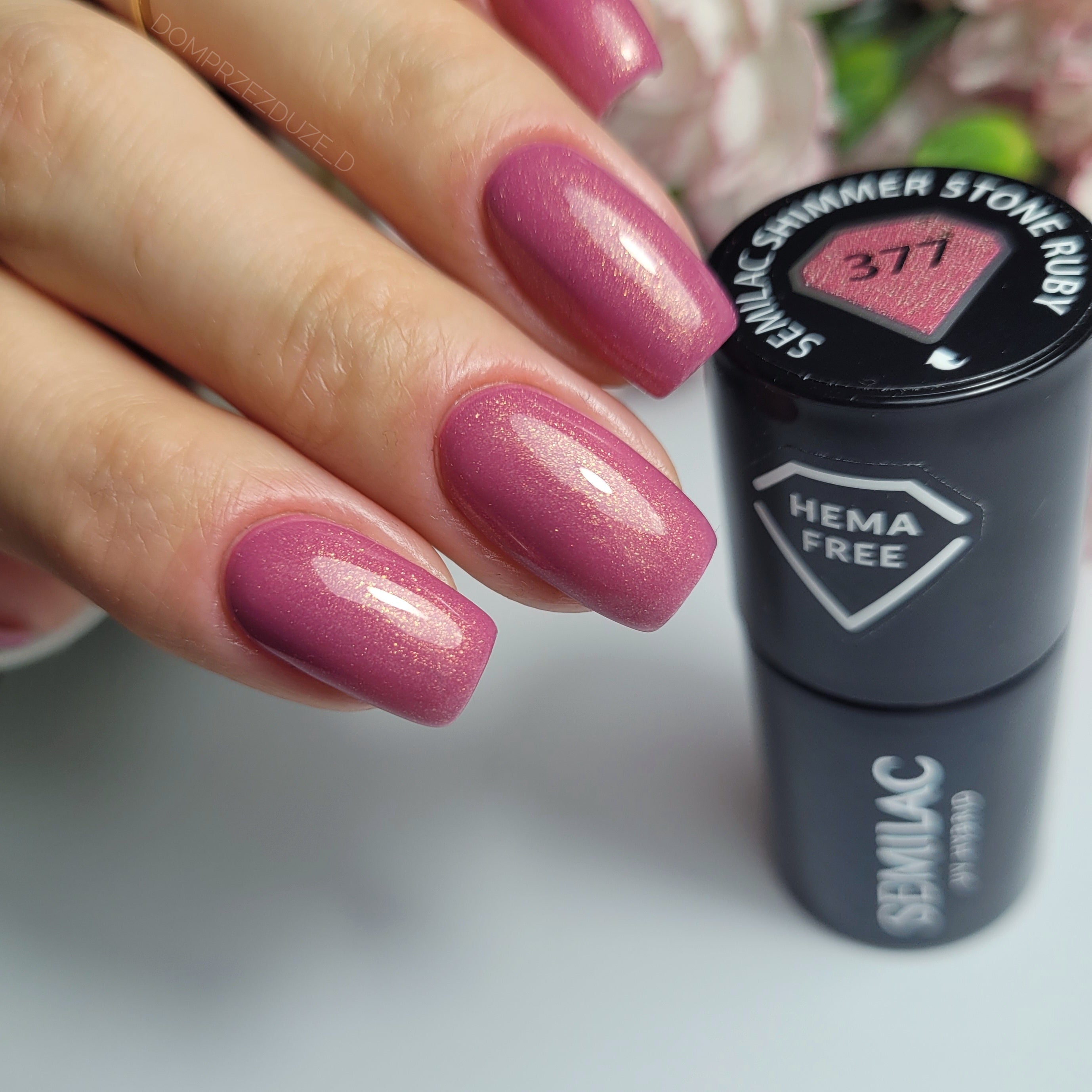 Semilac 377 Shimmer Stone Ruby UV Gel Polish 7ml - Semilac UK