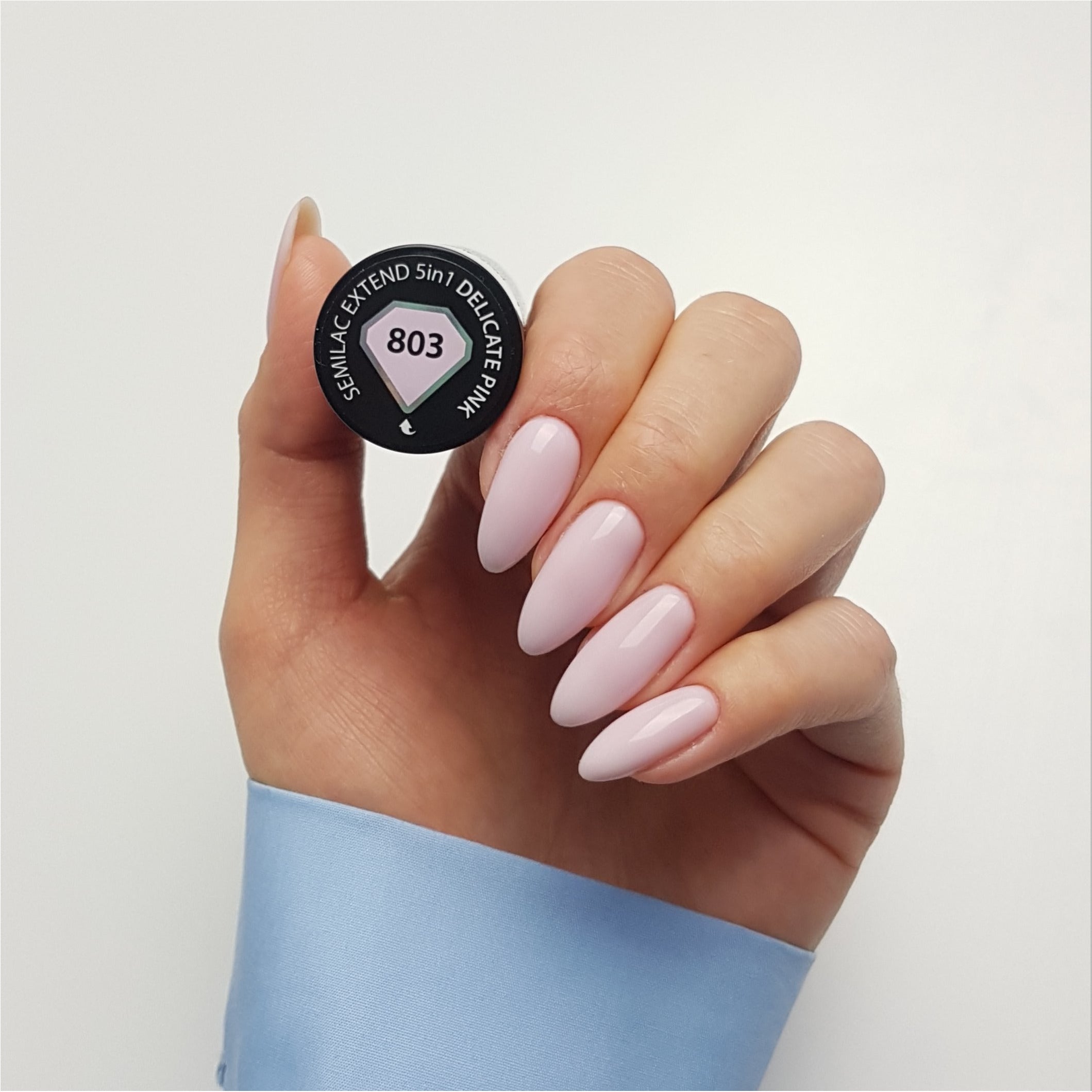 Semilac Extend Base 803 Delicate Pink 5 in 1 UV Gel Polish 7 ml - Semilac Shop