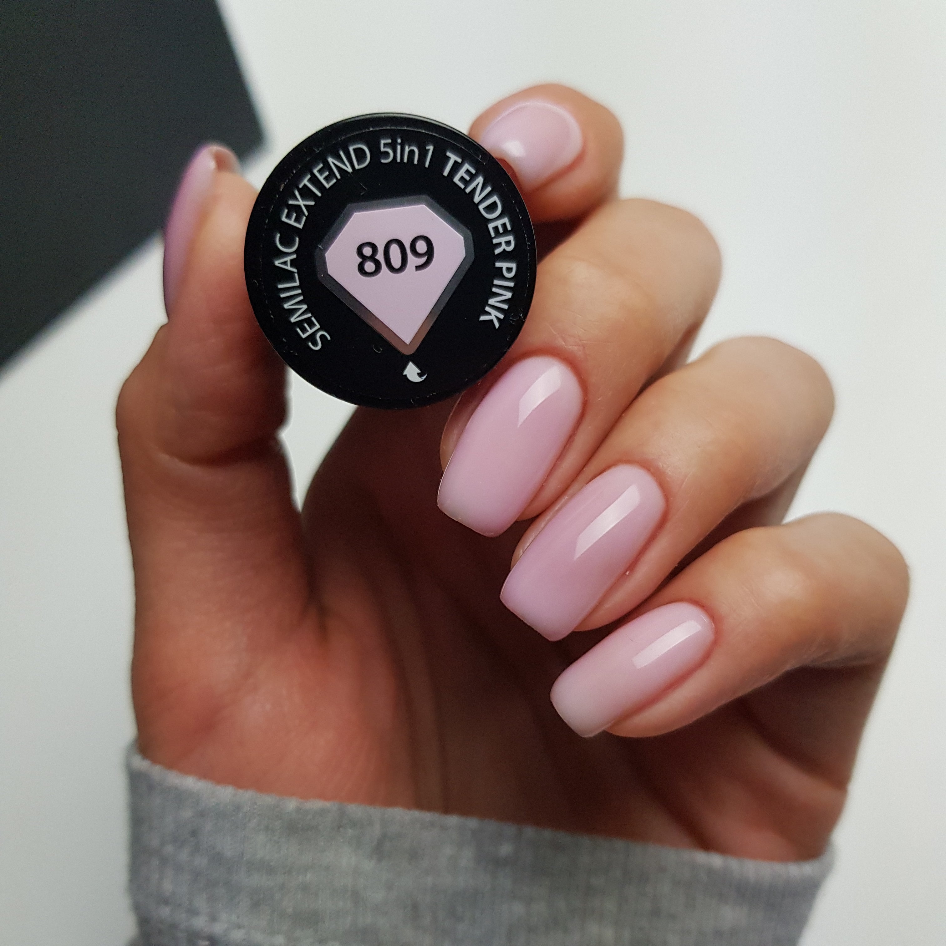 Semilac Extend Base 809 Tender Pink 5 in 1 UV Gel Polish7 ml - Semilac Shop