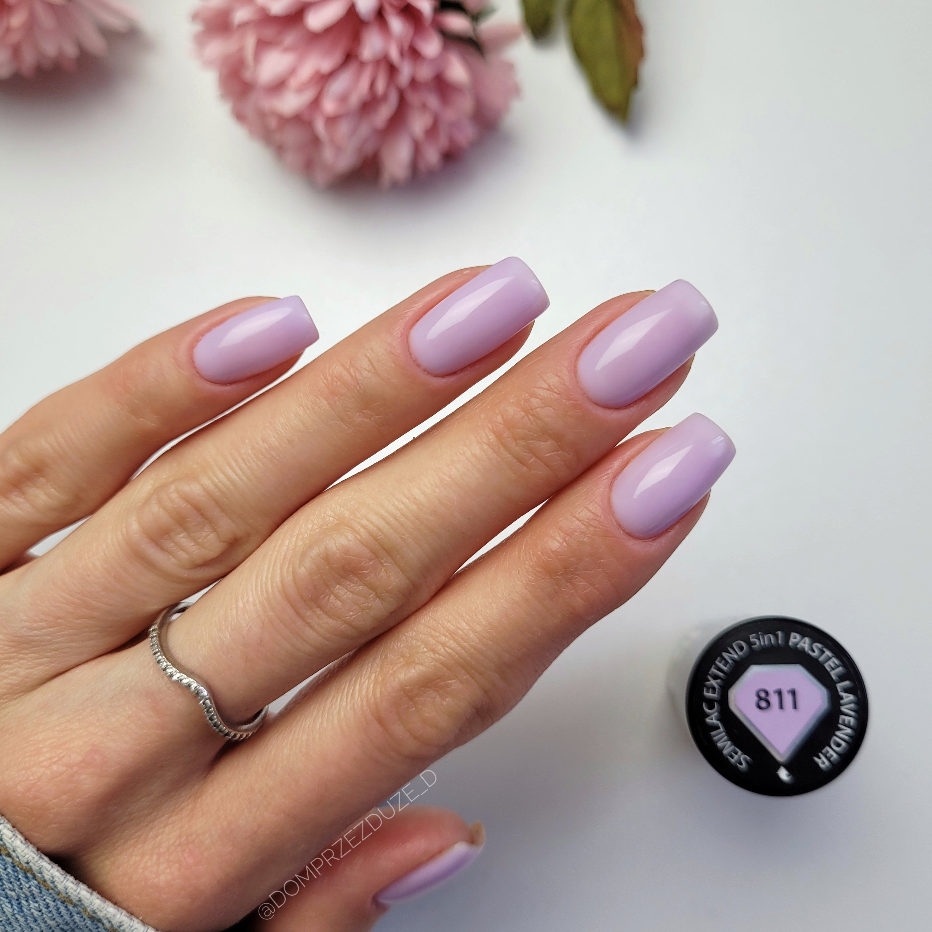 Semilac Extend Base 811 Pastel Lavender 5 in 1 UV Gel Polish 7 ml - Semilac Shop