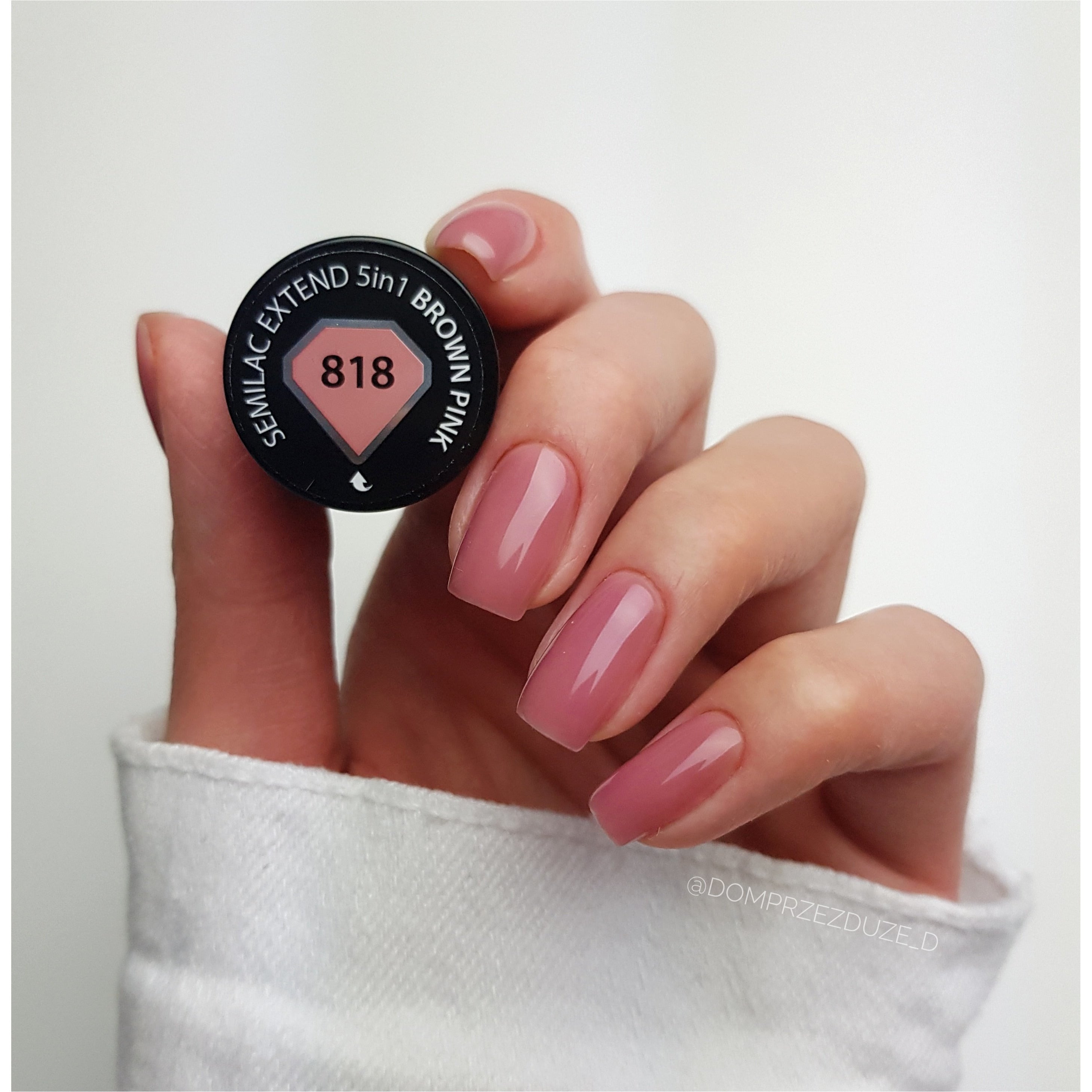 Semilac Extend Base 818 Brown Pink 5 in 1 UV Gel Polish7 ml - Semilac Shop
