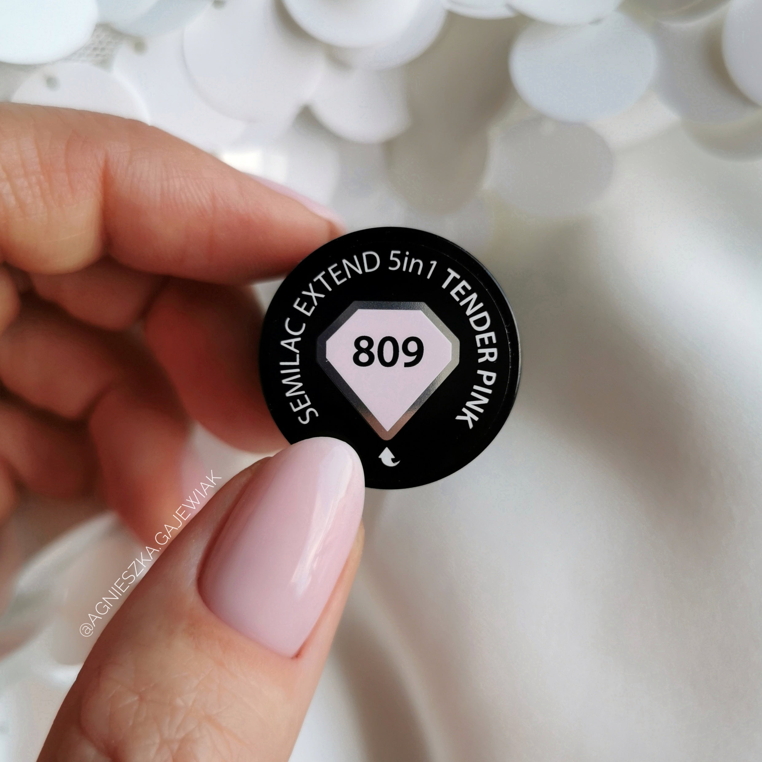 Semilac Extend Base 809 Tender Pink 5 in 1 UV Gel Polish7 ml - Semilac Shop