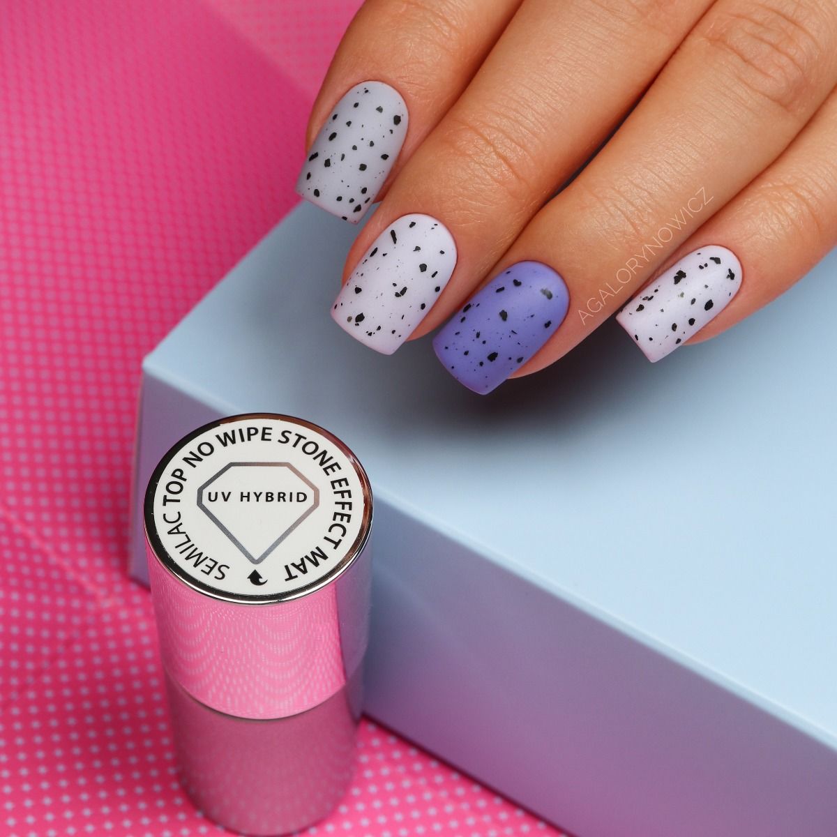 Semilac Top No Wipe Mat Stone Effect UV Gel Polish 7ml - Semilac Shop