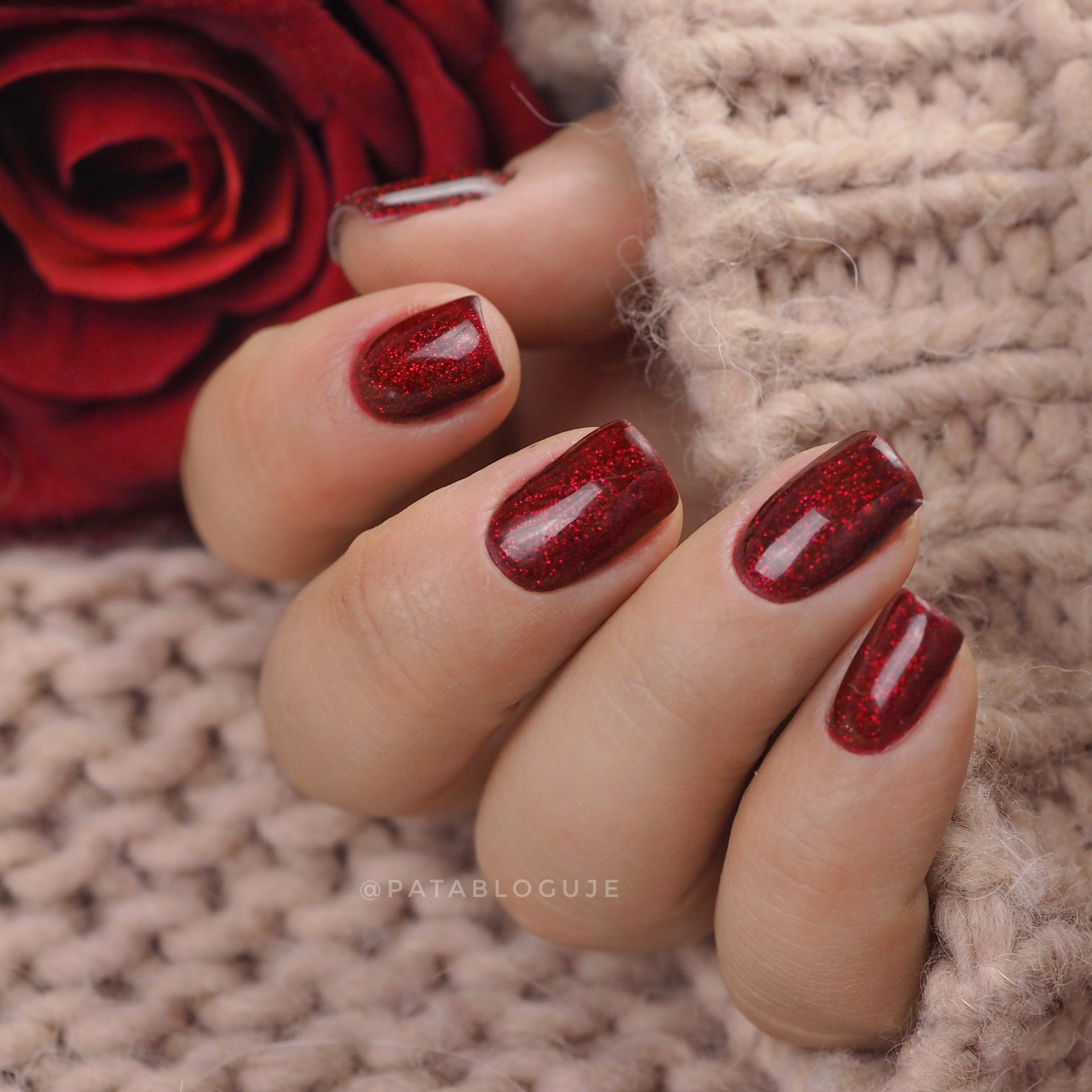 Semilac One Step Gel Polish Bottle 5ml 590 Glitter Red - Semilac UK