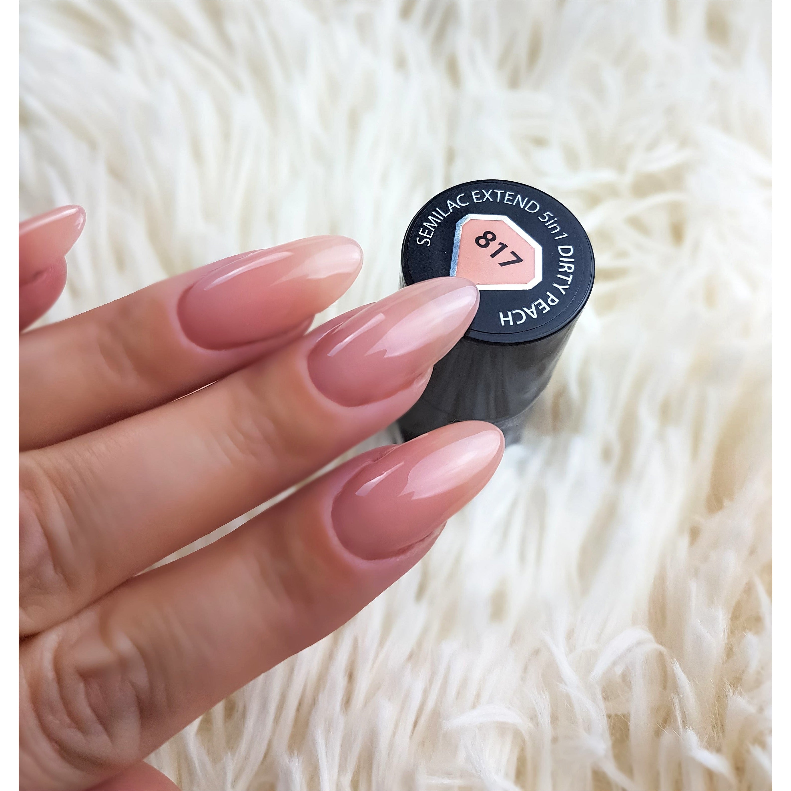 Semilac Extend Base 817 Dirty Peach 5 in 1 UV Gel Polish7 ml - Semilac Shop