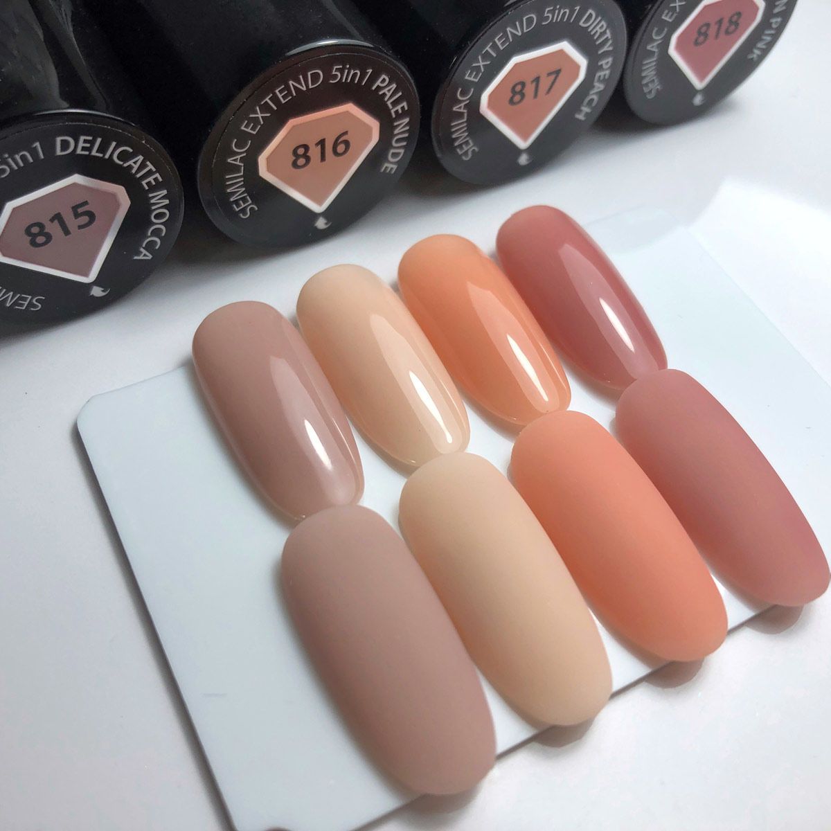 Semilac Extend Base 817 Dirty Peach 5 in 1 UV Gel Polish7 ml - Semilac Shop
