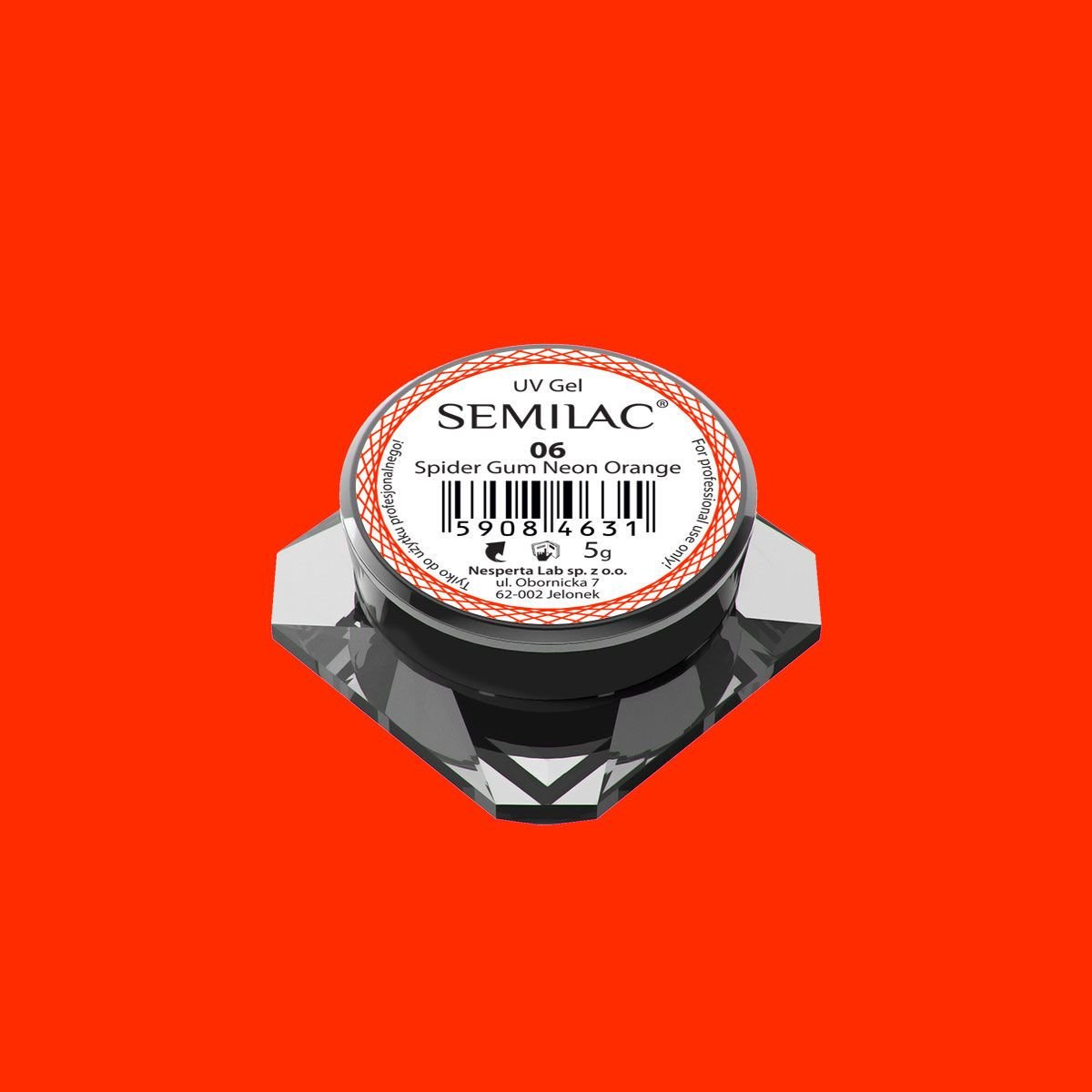Semilac Spider Gum Neon Orange - Semilac Shop