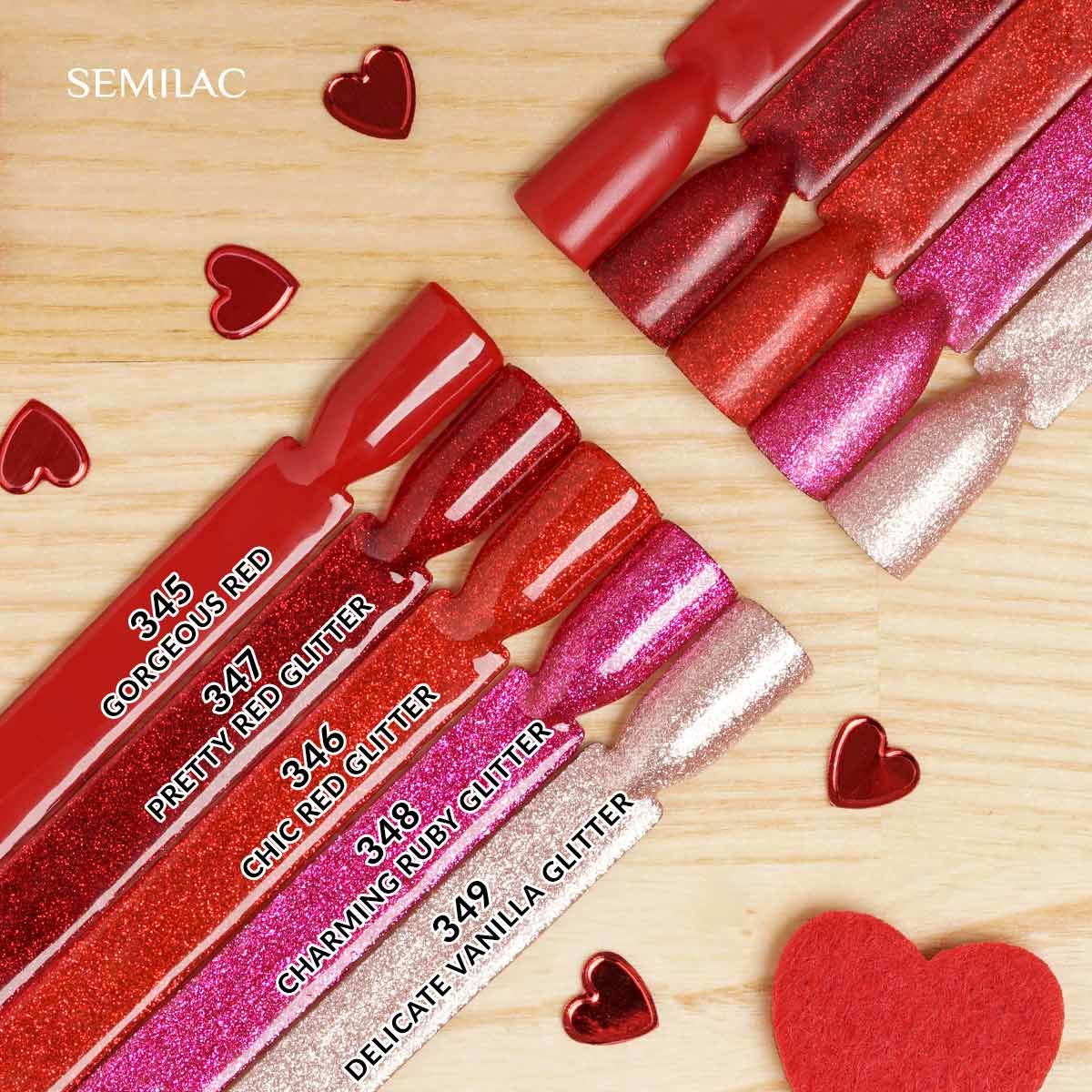 Semilac 345 Gorgeous Red UV Gel Polish 7 ml - Semilac Shop