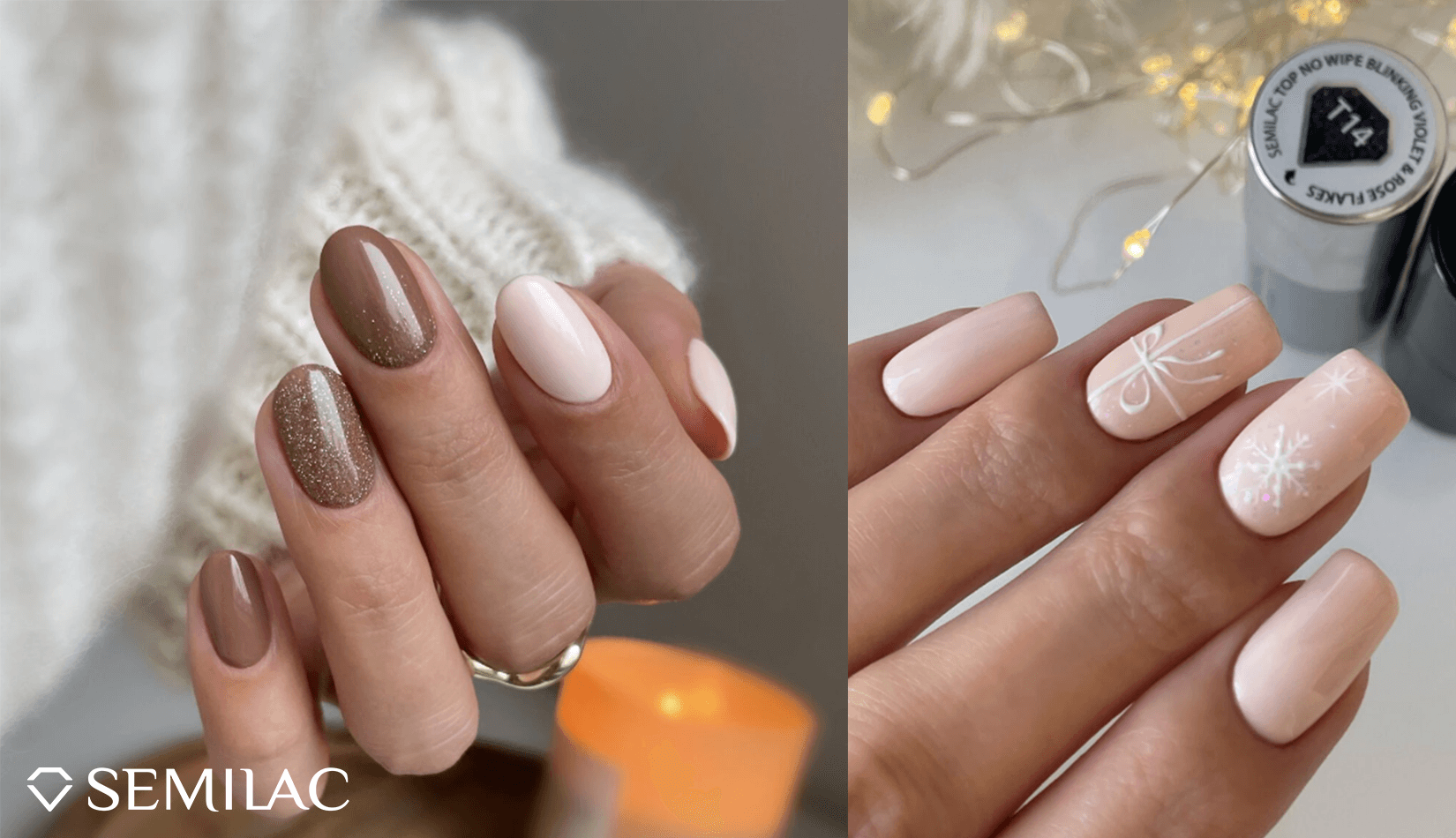 Beiges, taupe and milky shades in winter - how to avoid a “boring” manicure