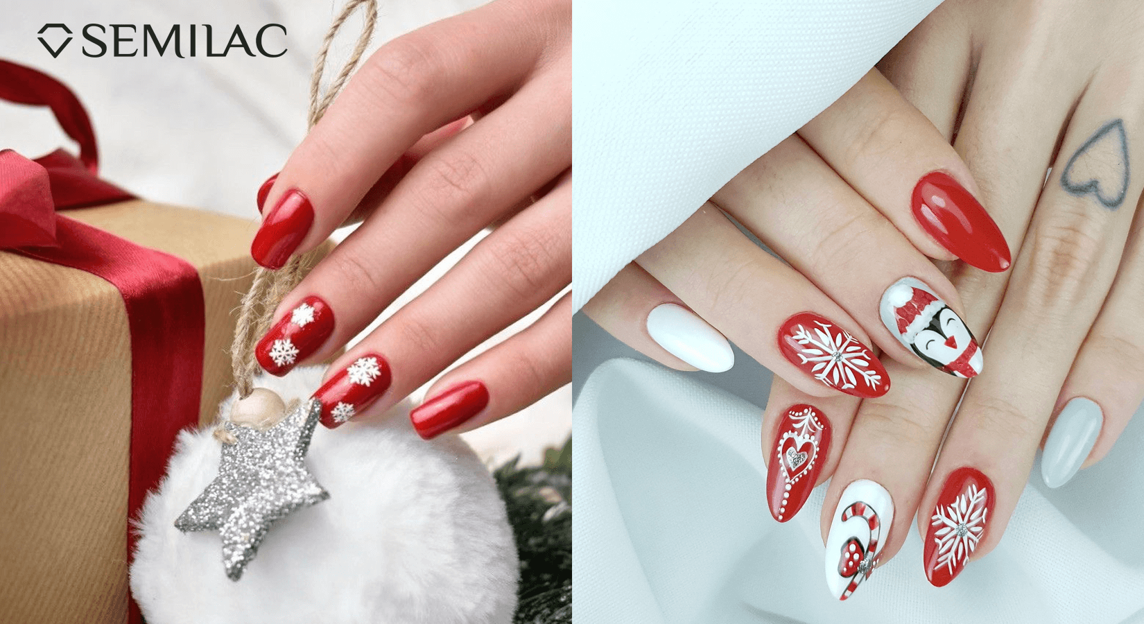 Dazzle Your Nails with Festive Magic: Semilac Christmas Nail Art Decorations