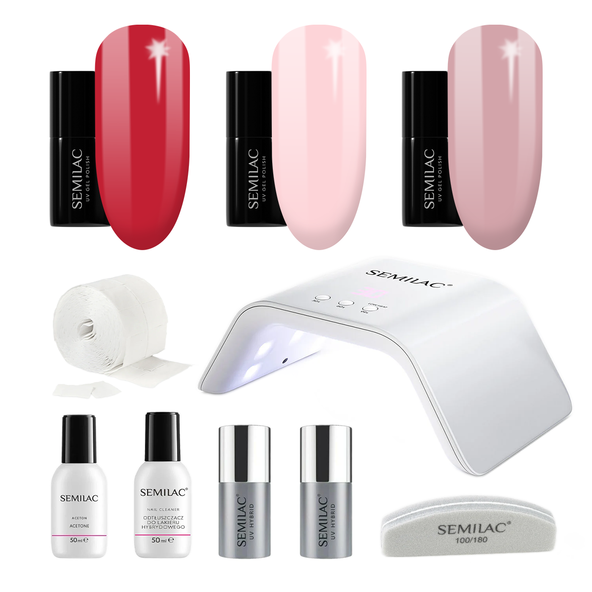 Semilac UV Gel Polish Starter Set TRY ME - 3 Colours Included!