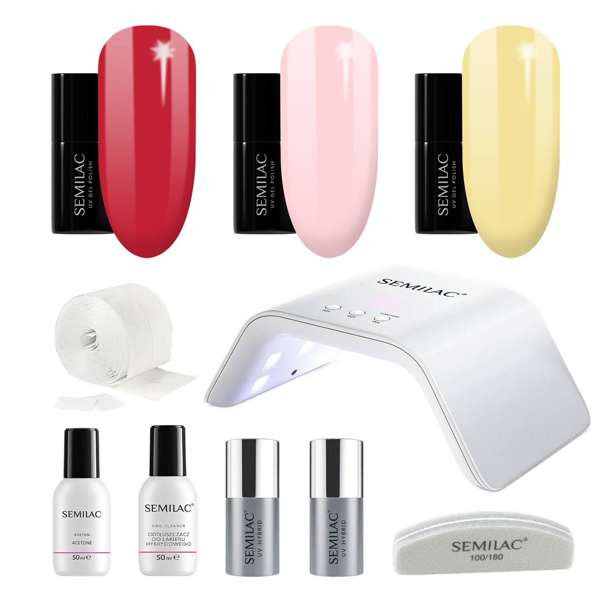 Semilac UV Gel Polish Starter Set TRY ME - 3 Colours Included!