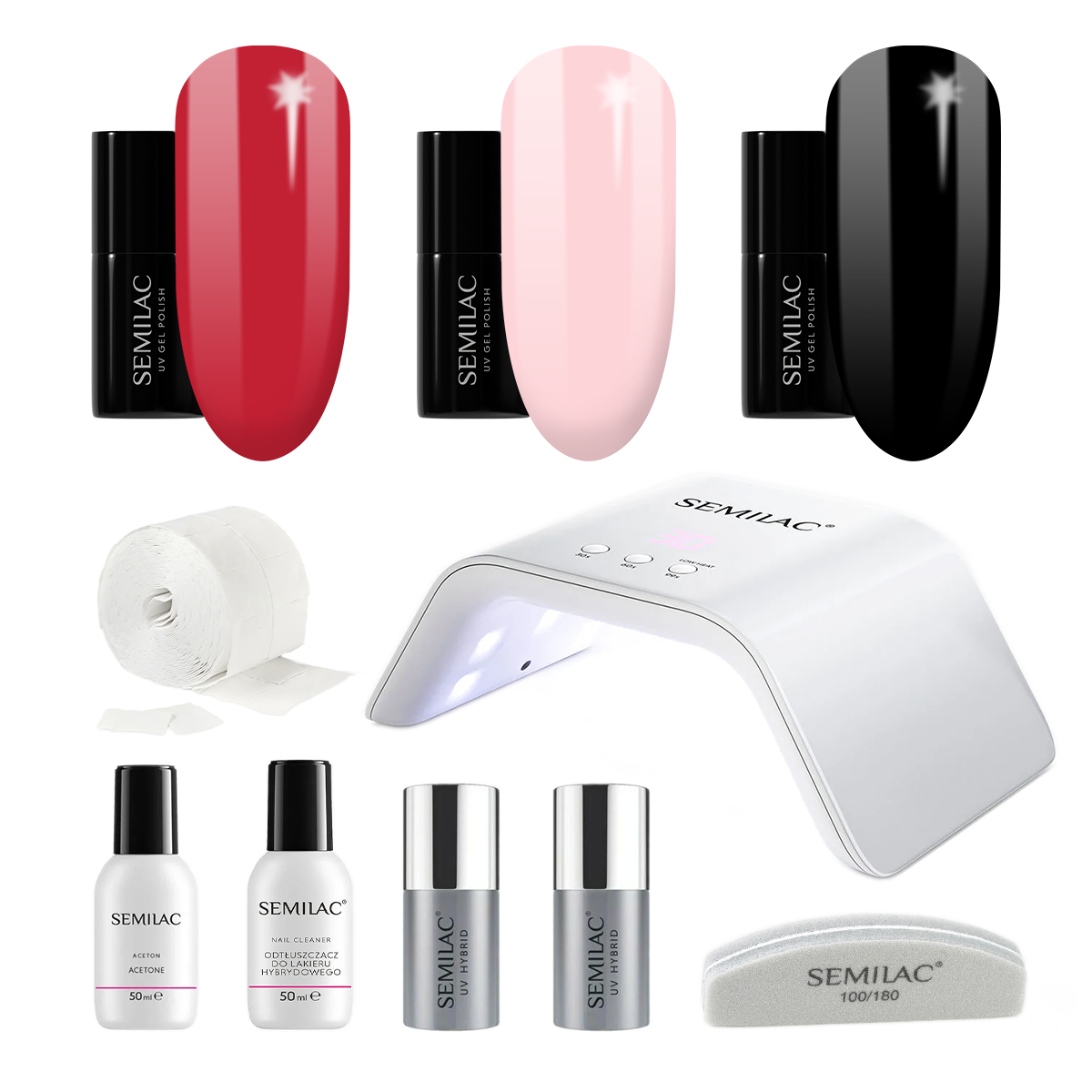Semilac UV Gel Polish Starter Set TRY ME - 3 Colours Included!
