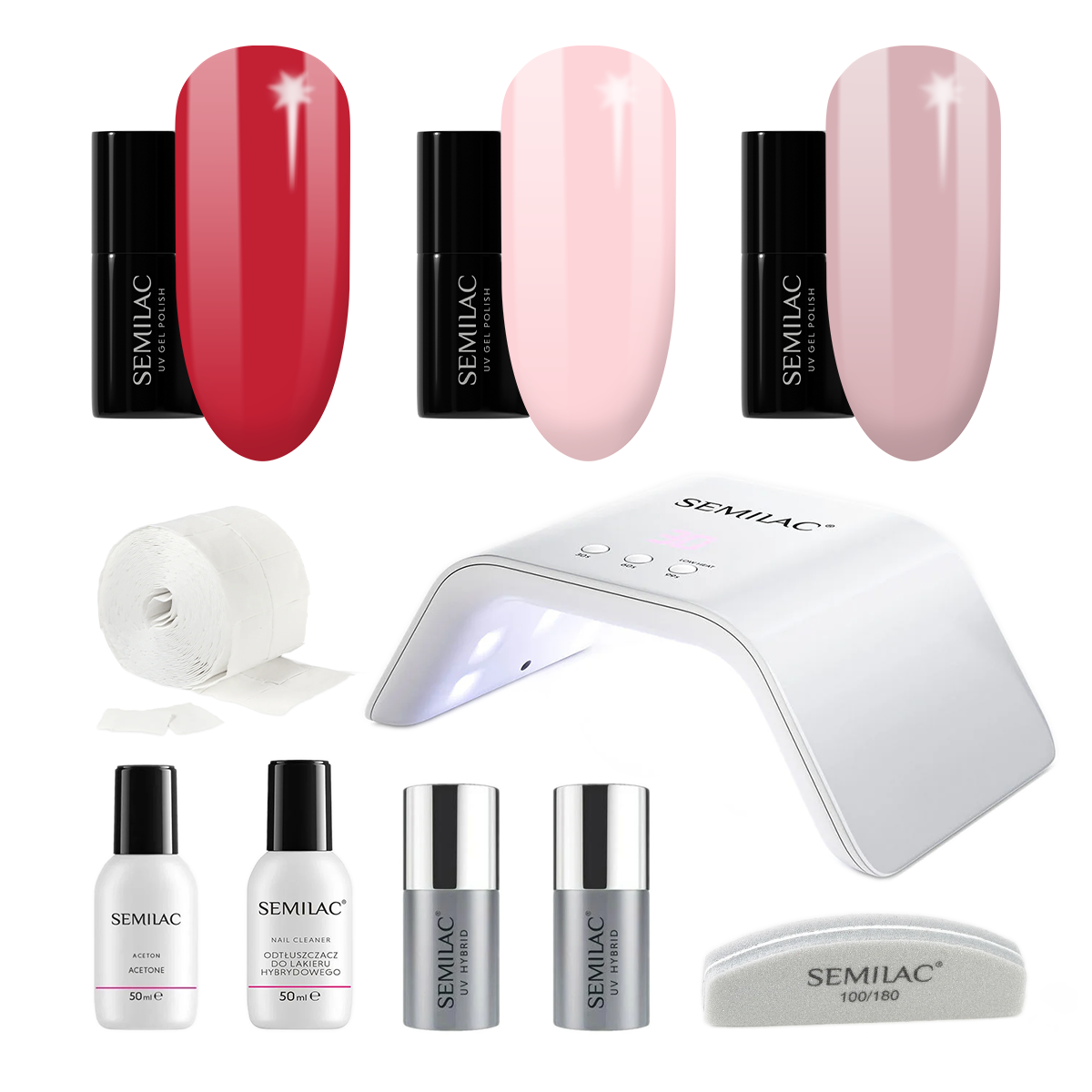 Semilac UV Gel Polish Starter Set TRY ME - 3 Colours Included!
