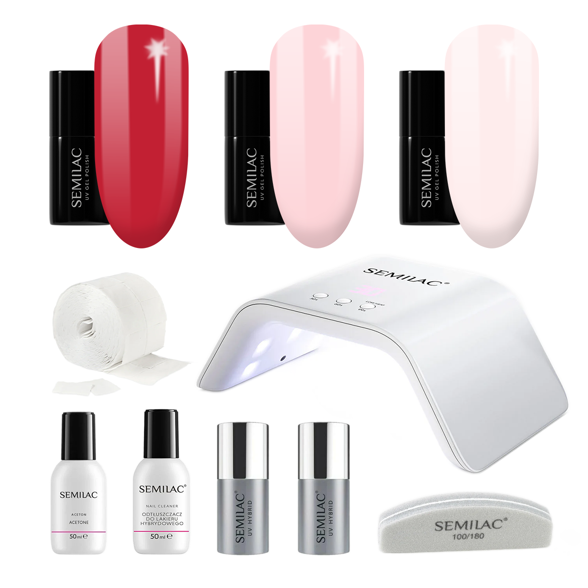 Semilac UV Gel Polish Starter Set TRY ME - 3 Colours Included!