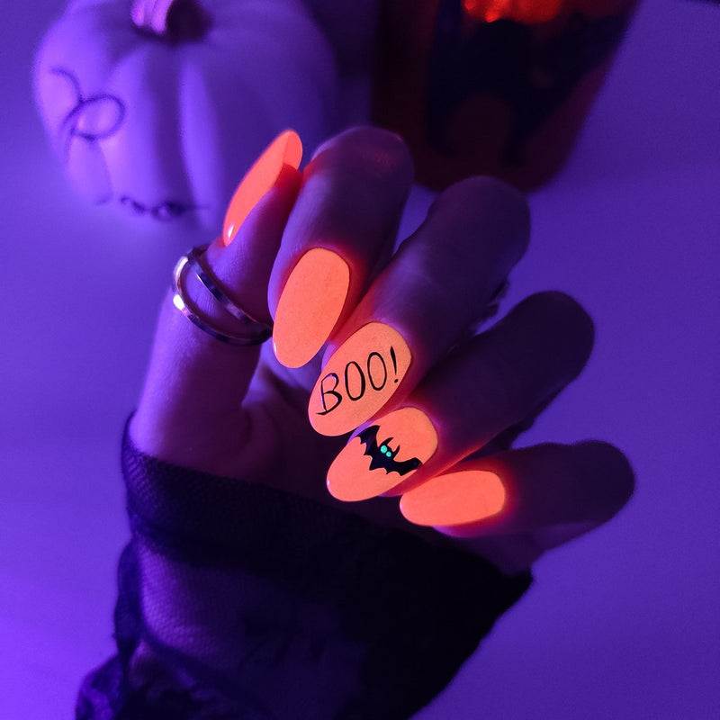 BOO Glow in the Dark Nails nail inspiration