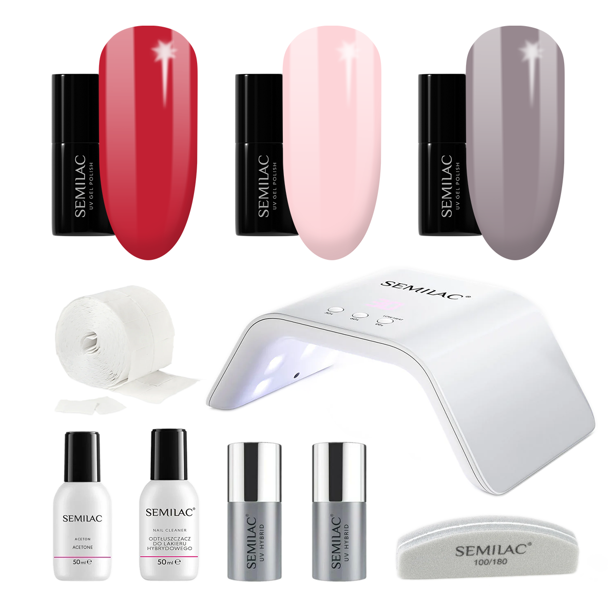 Semilac UV Gel Polish Starter Set TRY ME - 3 Colours Included!