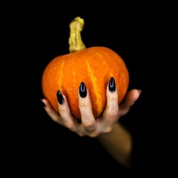 Black Stiletto Halloween Nails nail inspiration