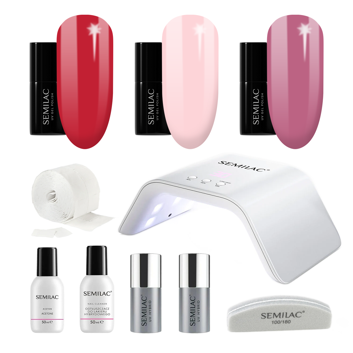 Semilac UV Gel Polish Starter Set TRY ME - 3 Colours Included!